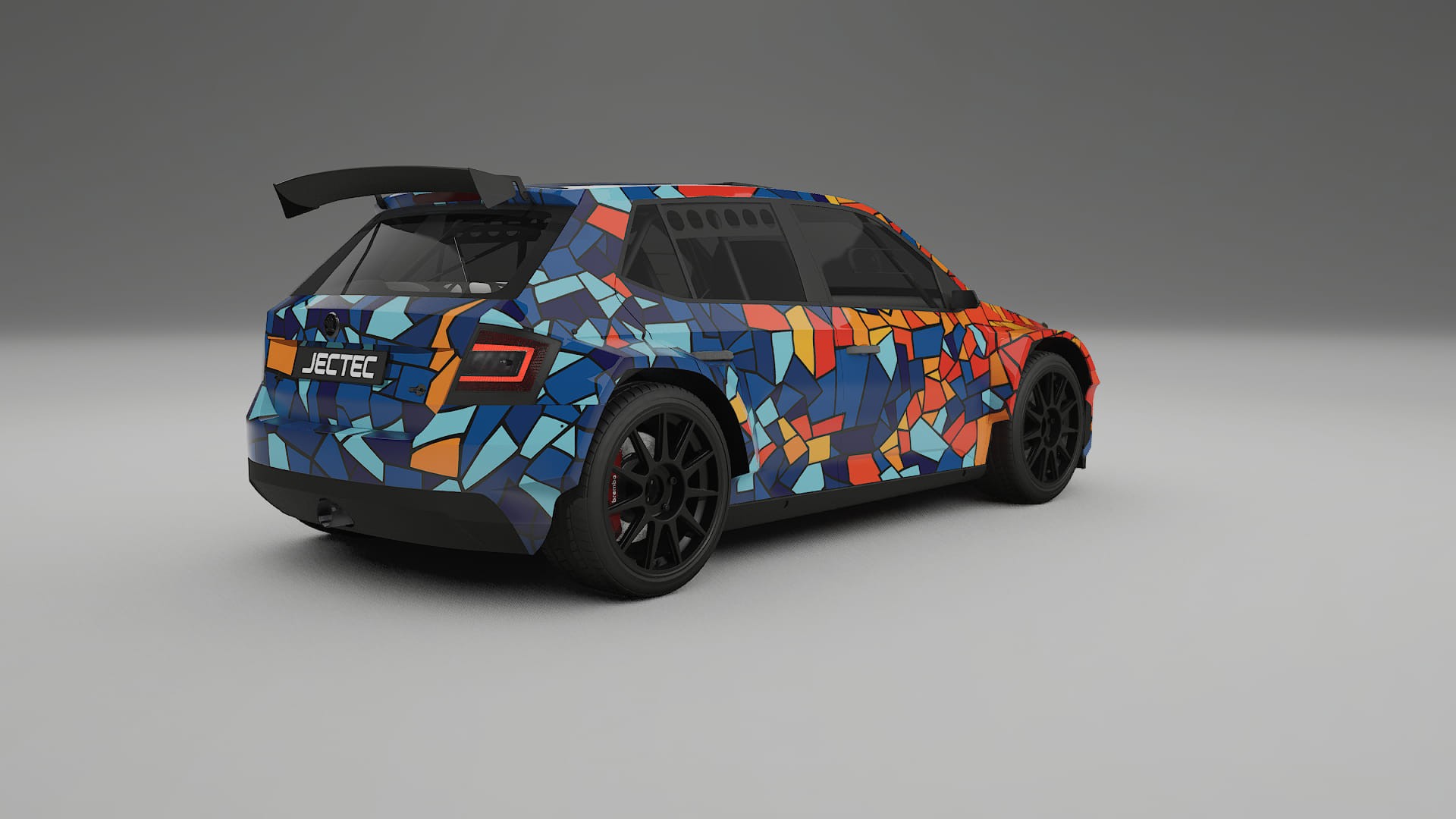 Škoda Fabia R5 6V BARCELONA – Kit Wrap PPF Personalizat din Folie de Poliuretan Imprimabilă