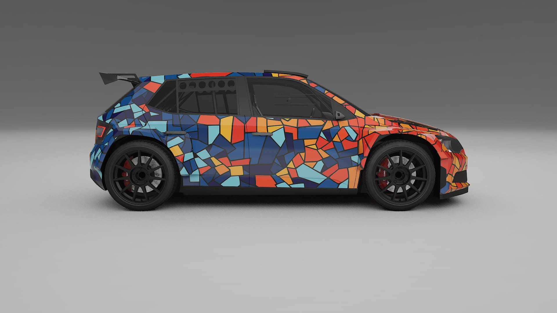 Škoda Fabia R5 6V BARCELONA – Kit Wrap PPF Personalizat din Folie de Poliuretan Imprimabilă