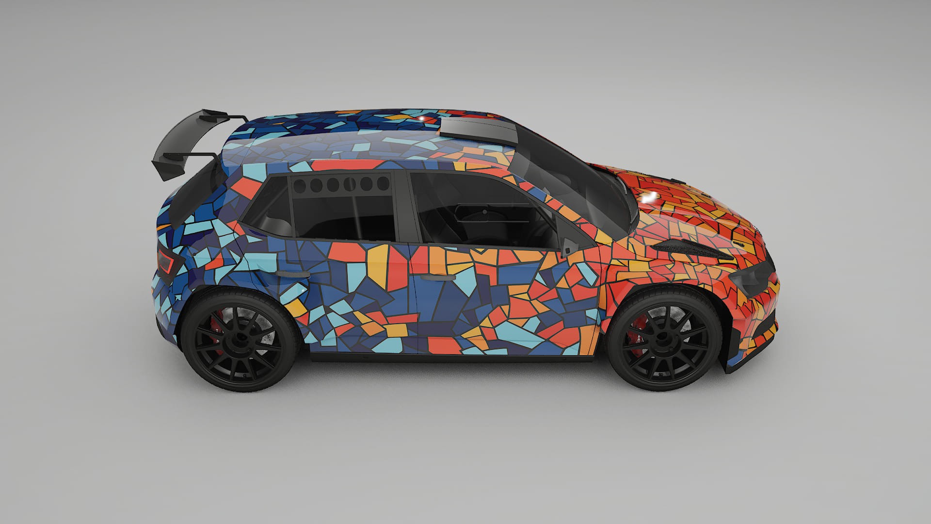 Škoda Fabia R5 6V BARCELONA – Kit Wrap PPF Personalizat din Folie de Poliuretan Imprimabilă