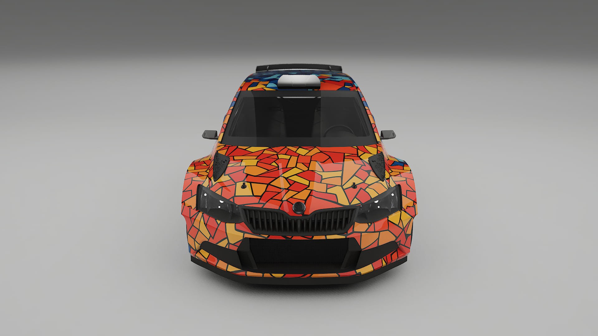 Škoda Fabia R5 6V BARCELONA – Kit Wrap PPF Personalizat din Folie de Poliuretan Imprimabilă