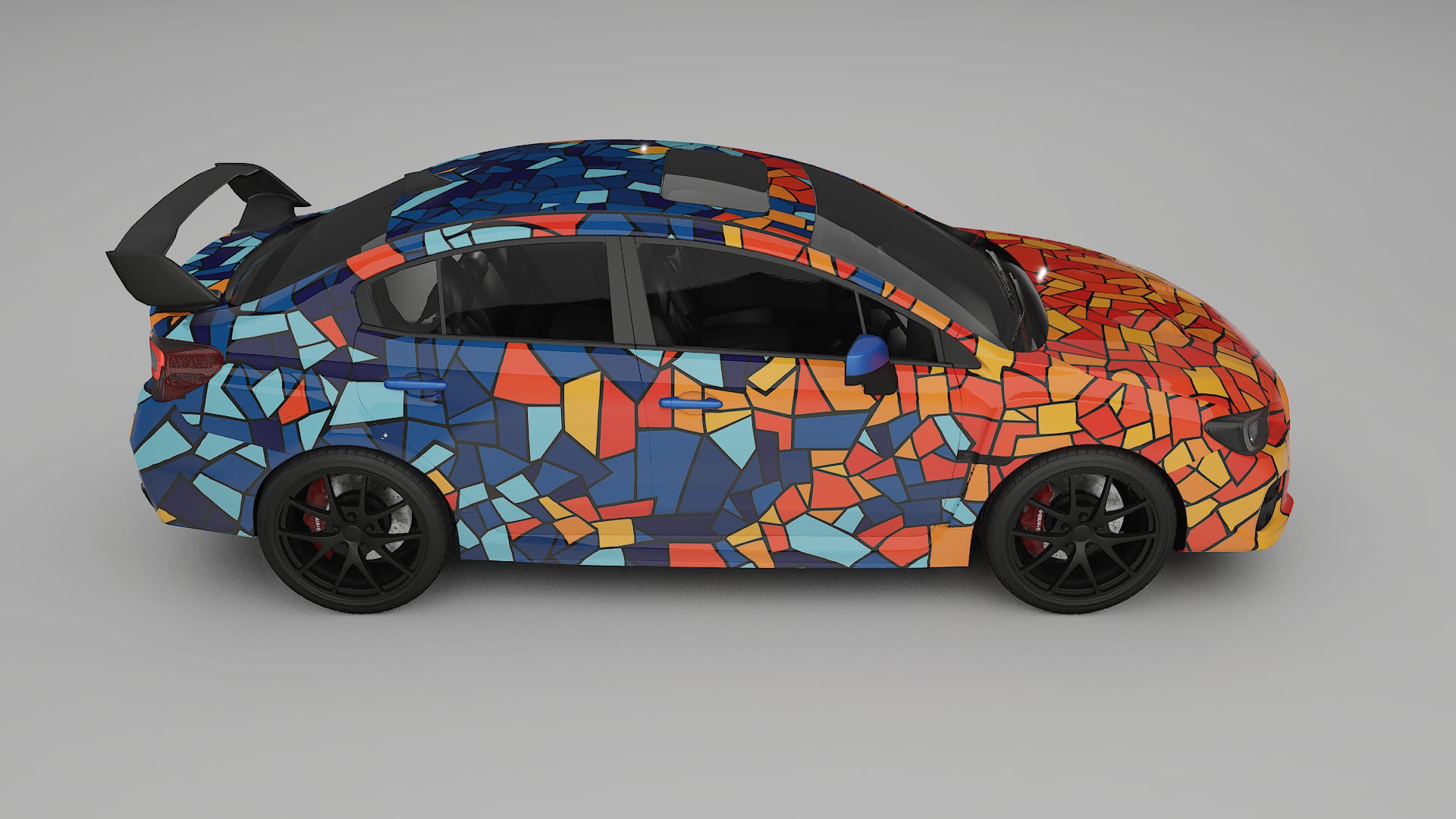 Subaru Impreza WRX Sti VA prefacelift pre-LCI BARCELONA – Kit Wrap PPF Personalizat din Folie de Poliuretan Imprimabilă