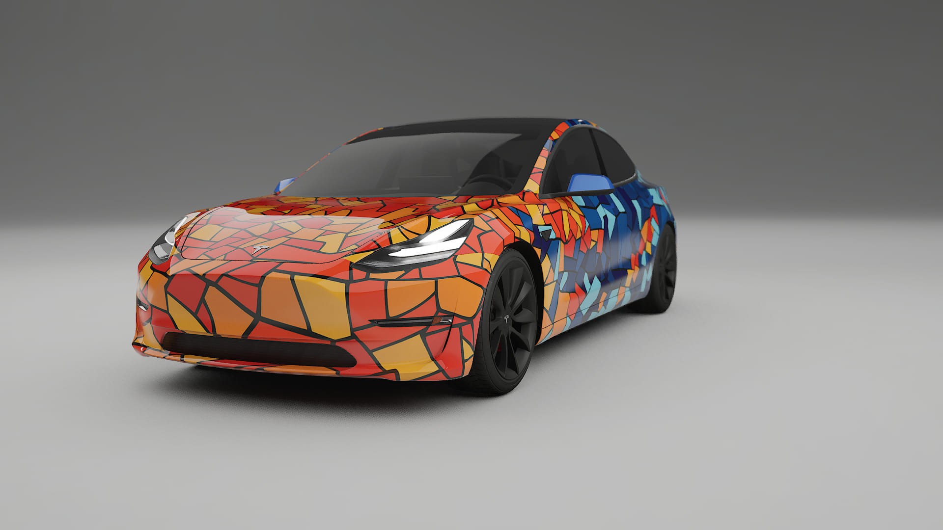 Tesla Model 3 BARCELONA – Kit Wrap PPF Personalizat din Folie de Poliuretan Imprimabilă