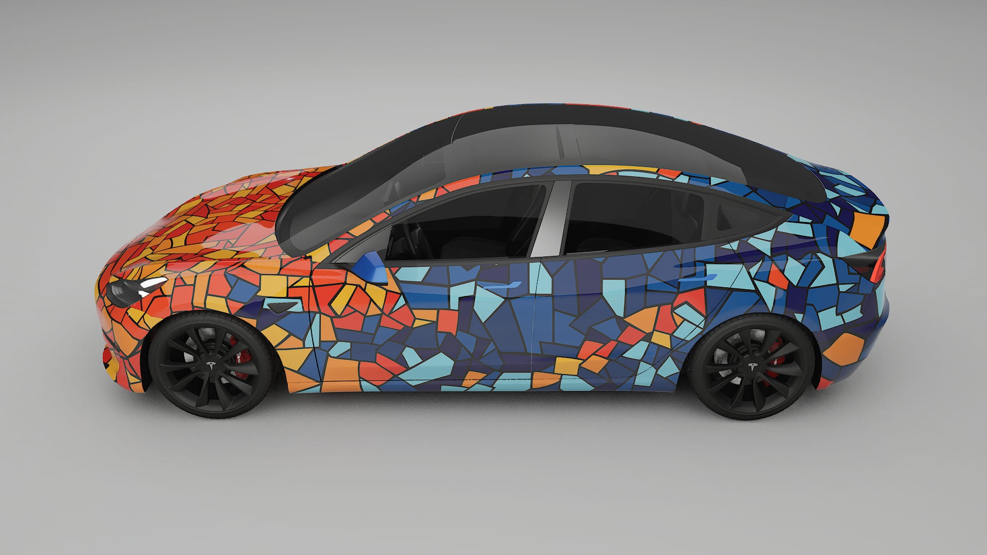 Tesla Model 3 BARCELONA – Kit Wrap PPF Personalizat din Folie de Poliuretan Imprimabilă
