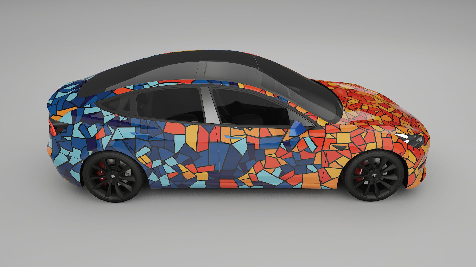 Tesla Model 3 BARCELONA – Kit Wrap PPF Personalizat din Folie de Poliuretan Imprimabilă