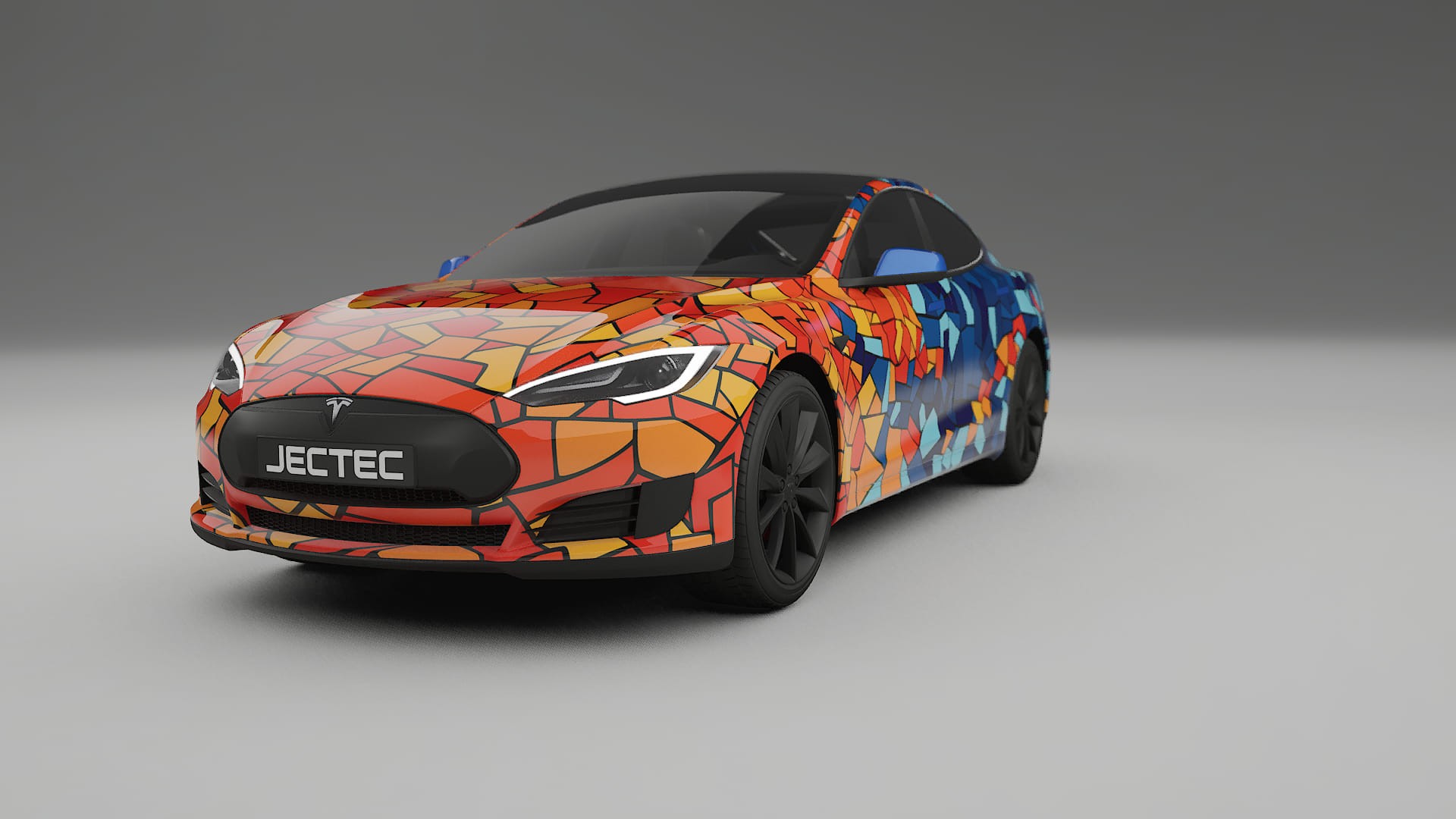 Tesla Model-S BARCELONA – Kit Wrap PPF Personalizat din Folie de Poliuretan Imprimabilă