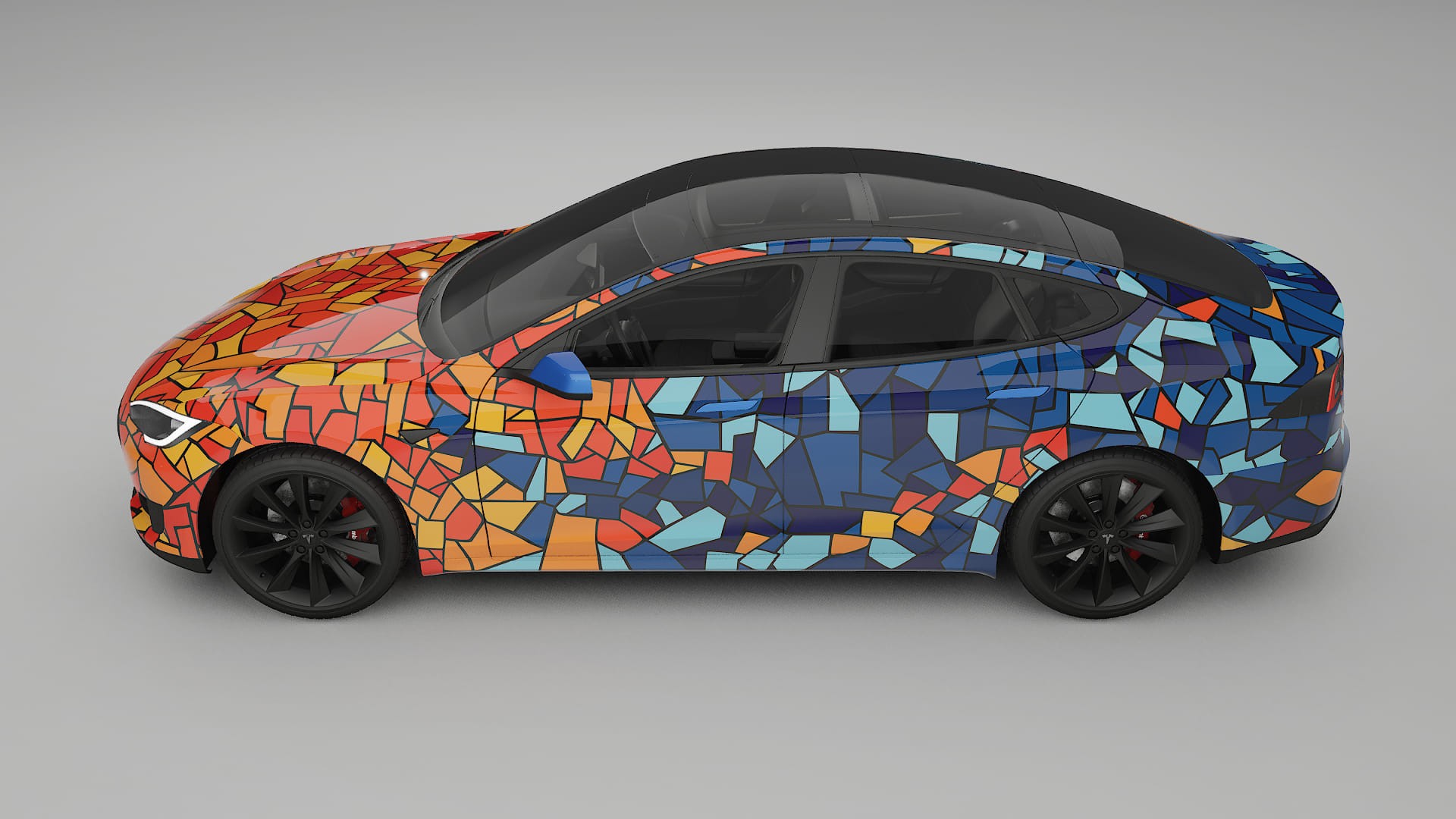 Tesla Model-S BARCELONA – Kit Wrap PPF Personalizat din Folie de Poliuretan Imprimabilă