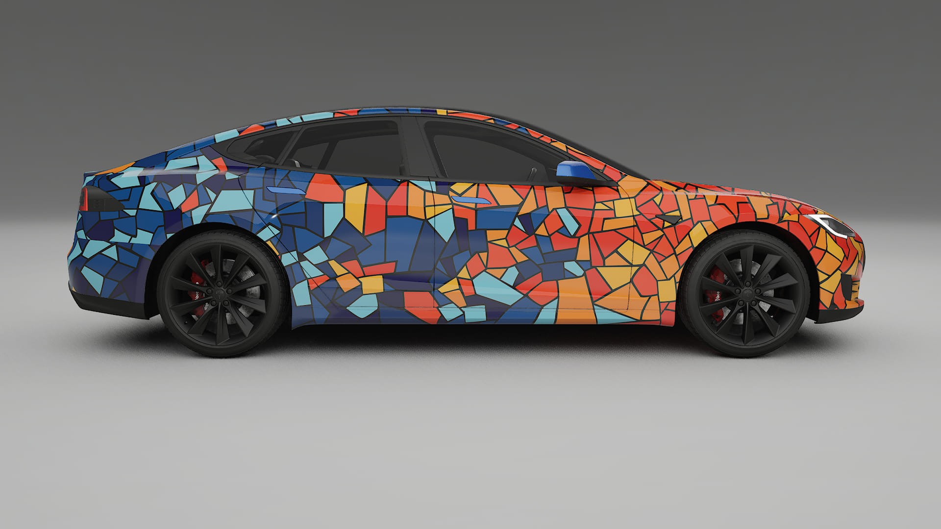 Tesla Model-S BARCELONA – Kit Wrap PPF Personalizat din Folie de Poliuretan Imprimabilă