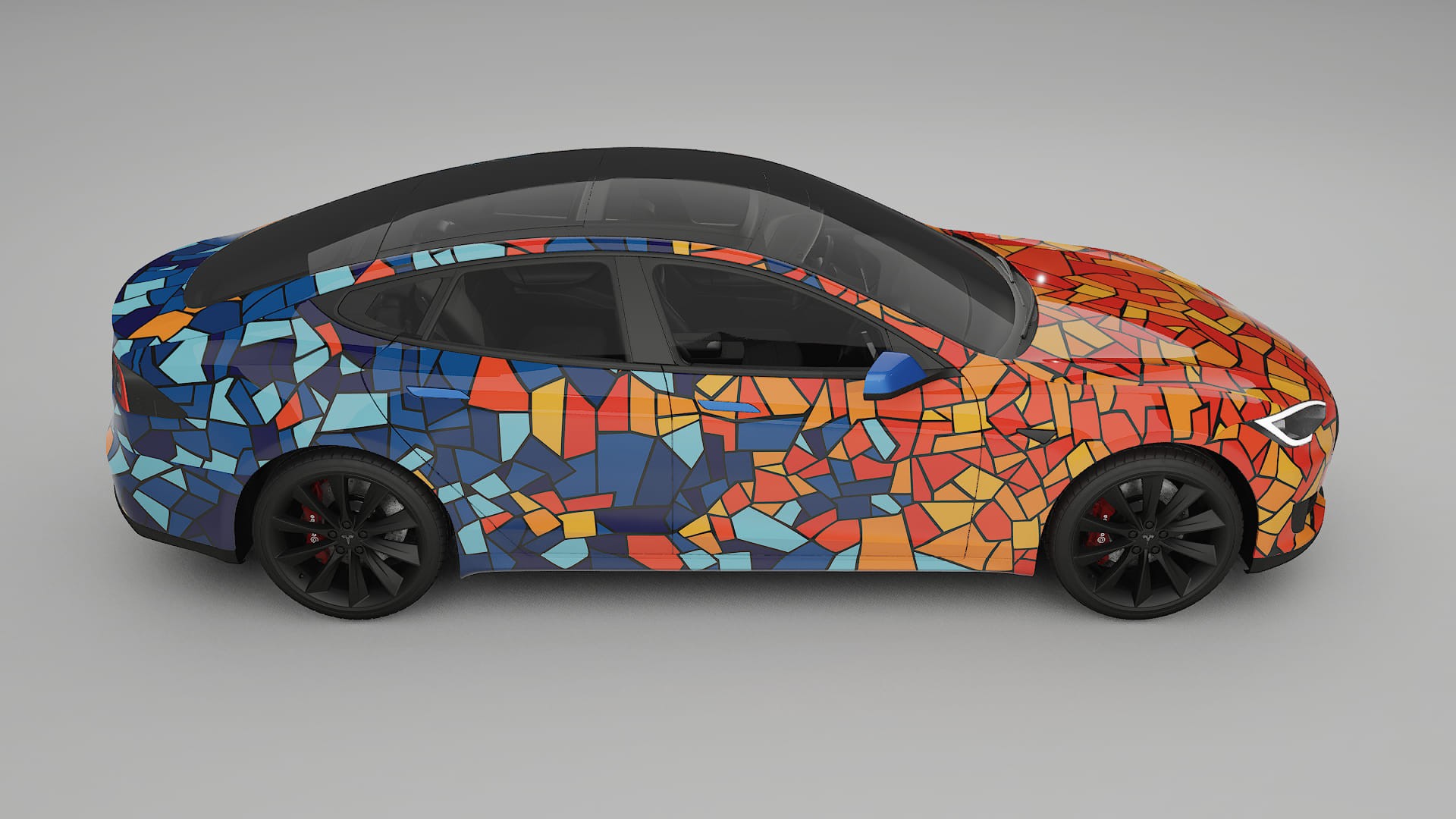 Tesla Model-S BARCELONA – Kit Wrap PPF Personalizat din Folie de Poliuretan Imprimabilă