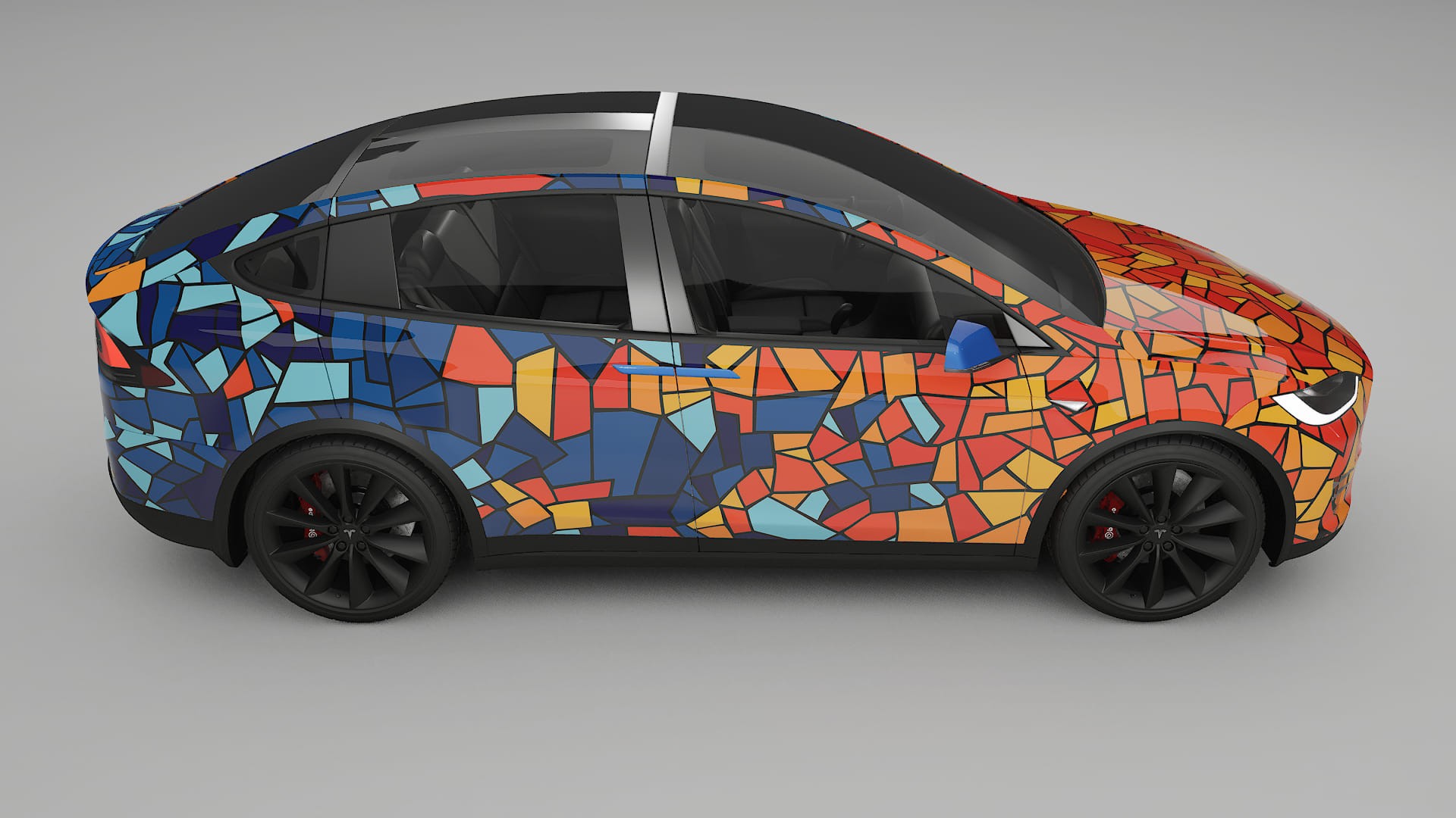 Tesla Model X BARCELONA – Kit Wrap PPF Personalizat din Folie de Poliuretan Imprimabilă