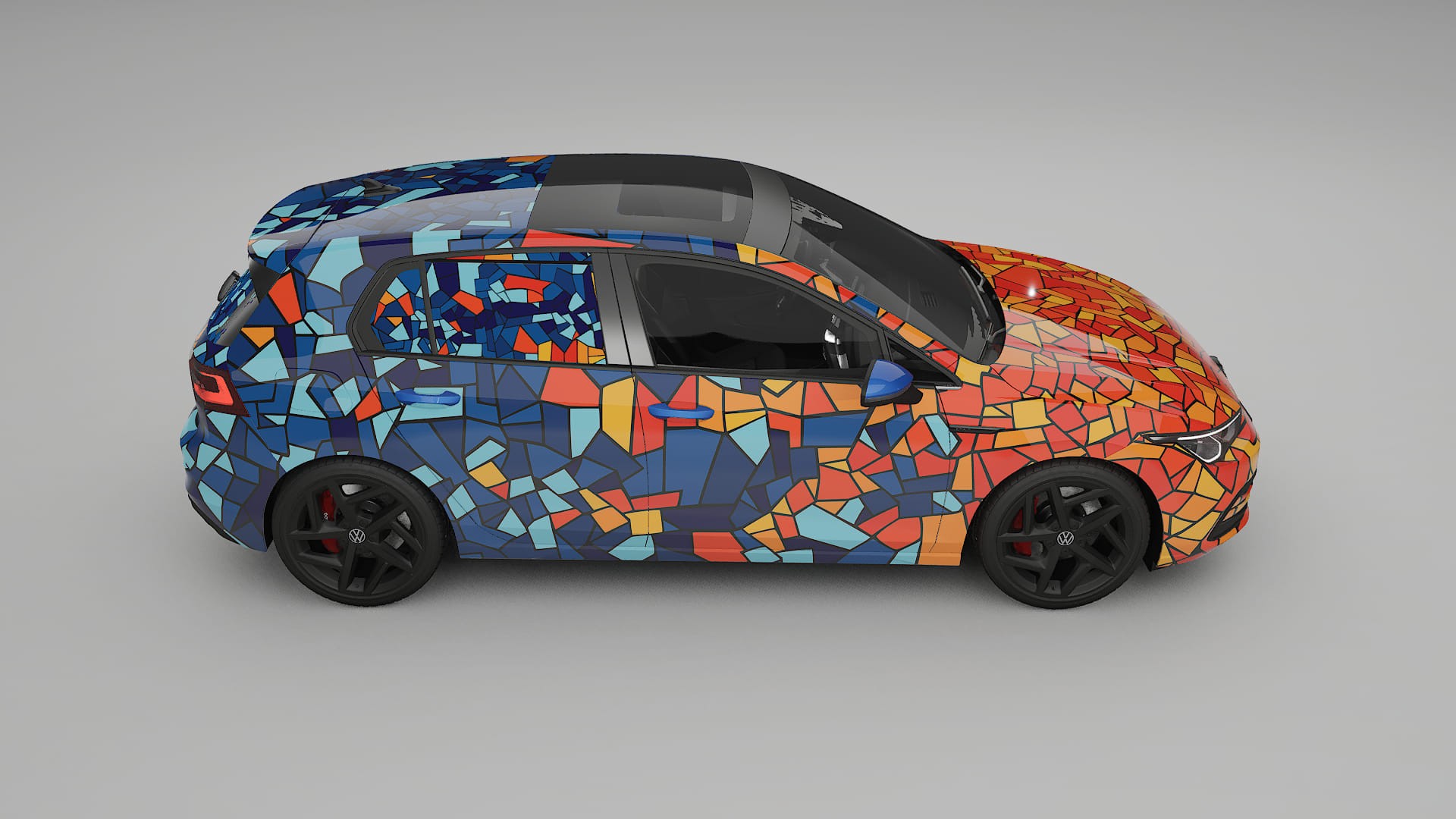 VW Golf Mk8 BARCELONA – Kit Wrap PPF Personalizat din Folie de Poliuretan Imprimabilă
