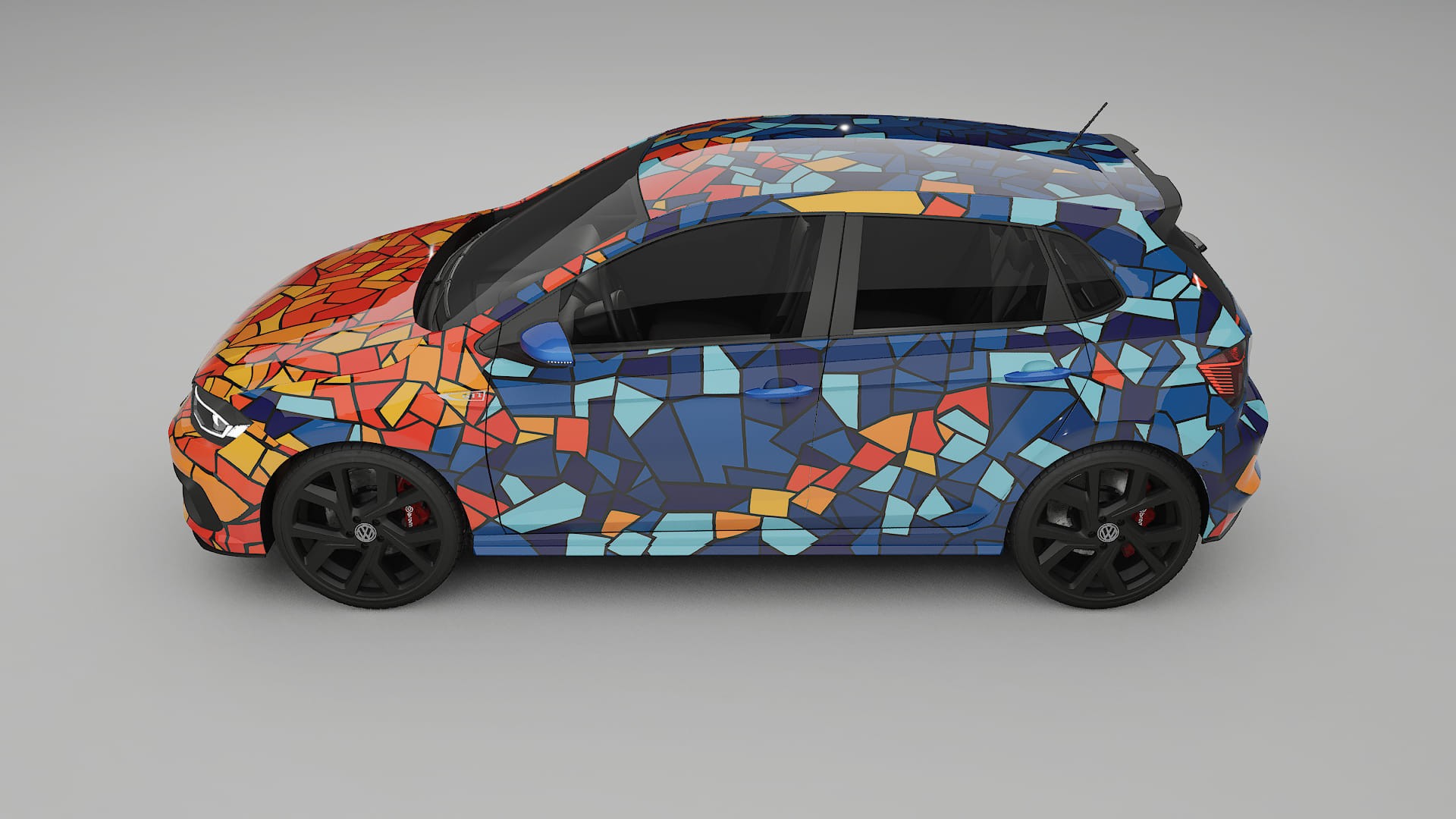 VW Polo GTI VI BARCELONA – Kit Wrap PPF Personalizat din Folie de Poliuretan Imprimabilă