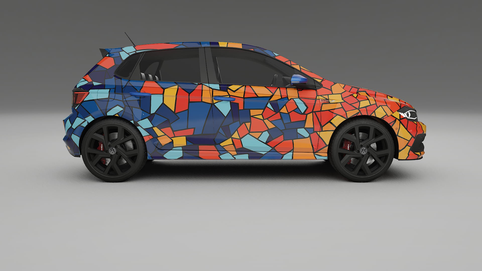 VW Polo GTI VI BARCELONA – Kit Wrap PPF Personalizat din Folie de Poliuretan Imprimabilă