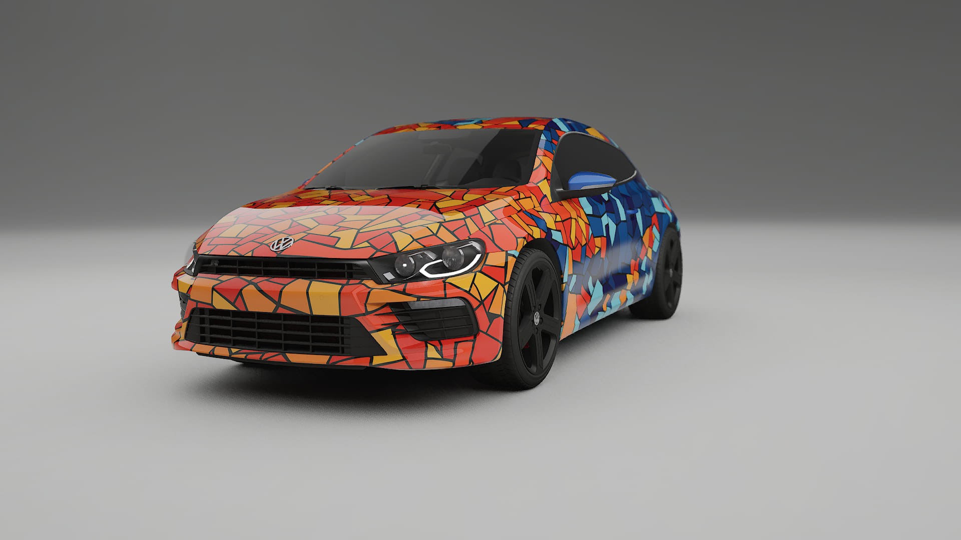 VW Scirocco R III BARCELONA Designed Wrap PPF Kit – Printable Polyurethane Film