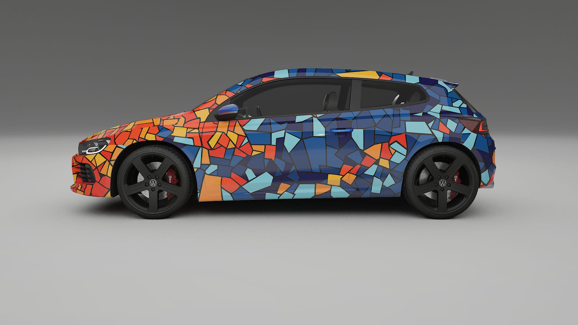 VW Scirocco R III BARCELONA – Kit Wrap PPF Personalizat din Folie de Poliuretan Imprimabilă