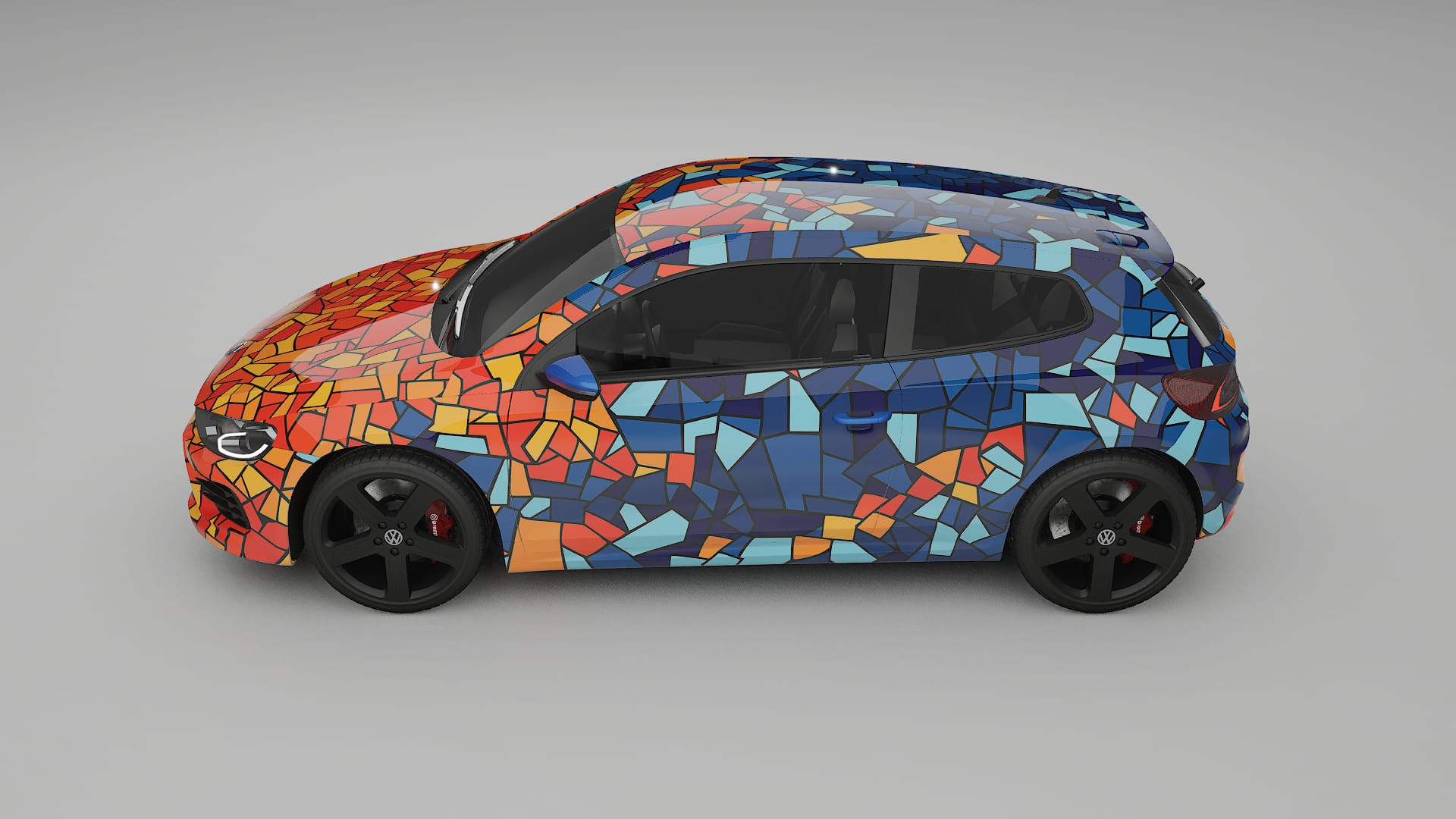 VW Scirocco R III BARCELONA – Kit Wrap PPF Personalizat din Folie de Poliuretan Imprimabilă