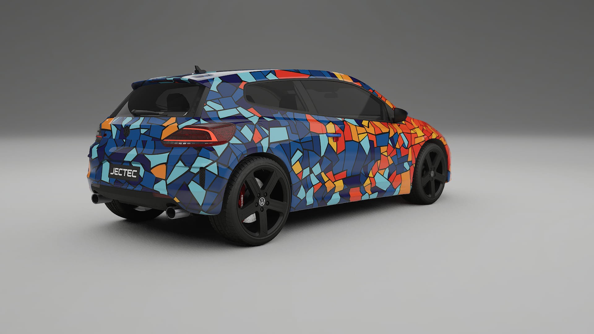 VW Scirocco R III BARCELONA – Kit Wrap PPF Personalizat din Folie de Poliuretan Imprimabilă