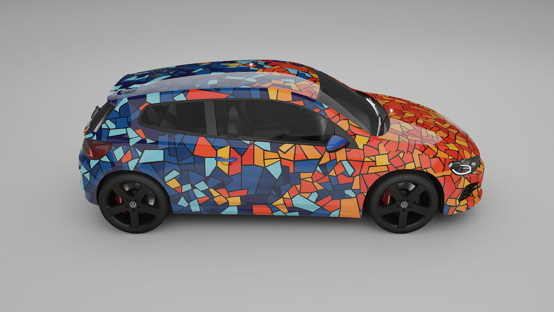 VW Scirocco R III BARCELONA – Kit Wrap PPF Personalizat din Folie de Poliuretan Imprimabilă