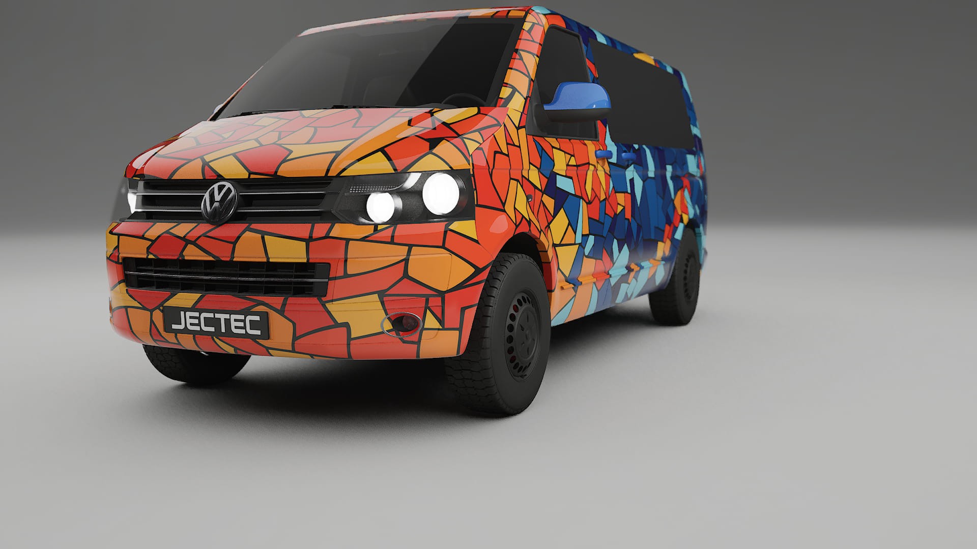 VW Transporter T5 Caravelle BARCELONA – Kit Wrap PPF Personalizat din Folie de Poliuretan Imprimabilă
