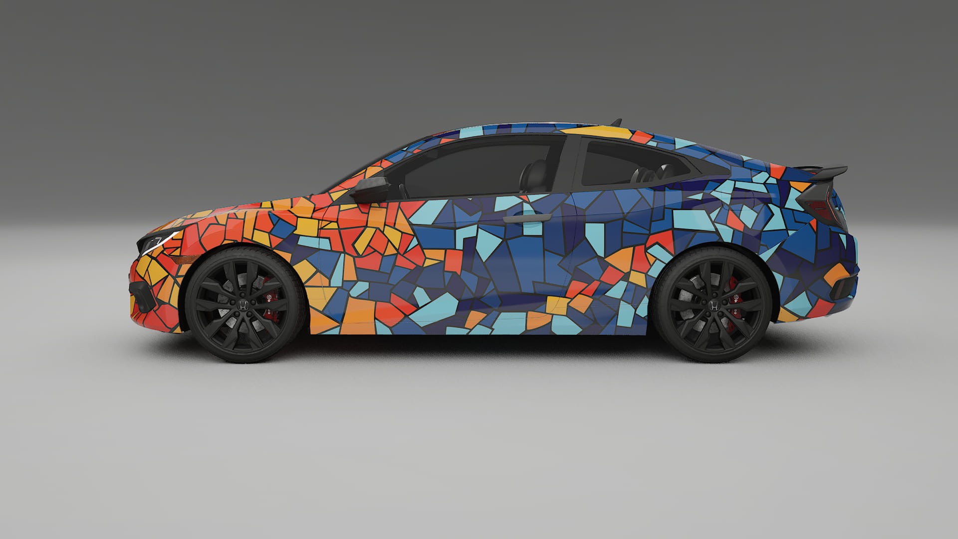 Honda Civic coupe prefacelift pre-LCI BARCELONA – Kit Wrap PPF Personalizat din Folie de Poliuretan Imprimabilă