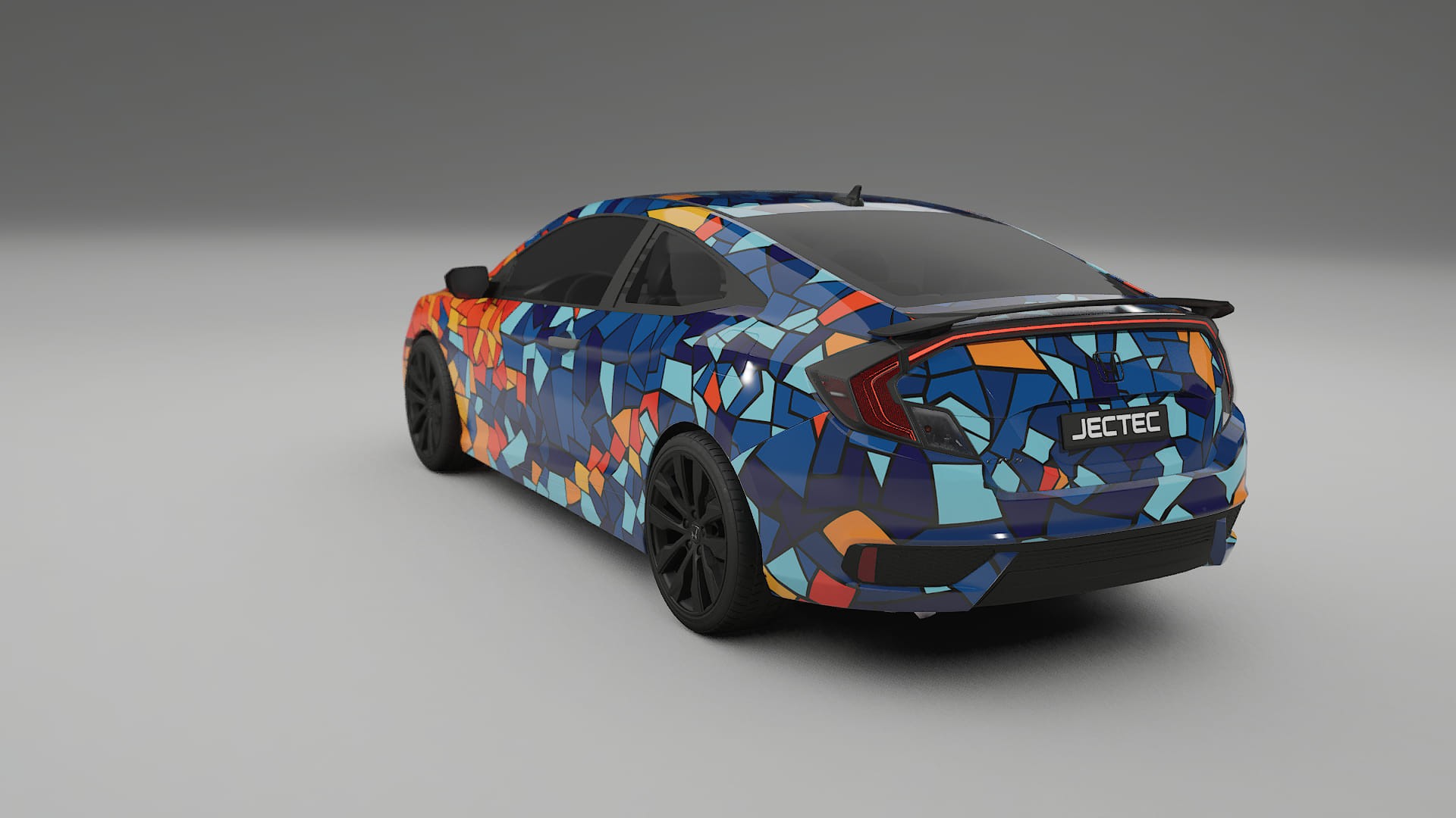 Honda Civic coupe prefacelift pre-LCI BARCELONA – Kit Wrap PPF Personalizat din Folie de Poliuretan Imprimabilă