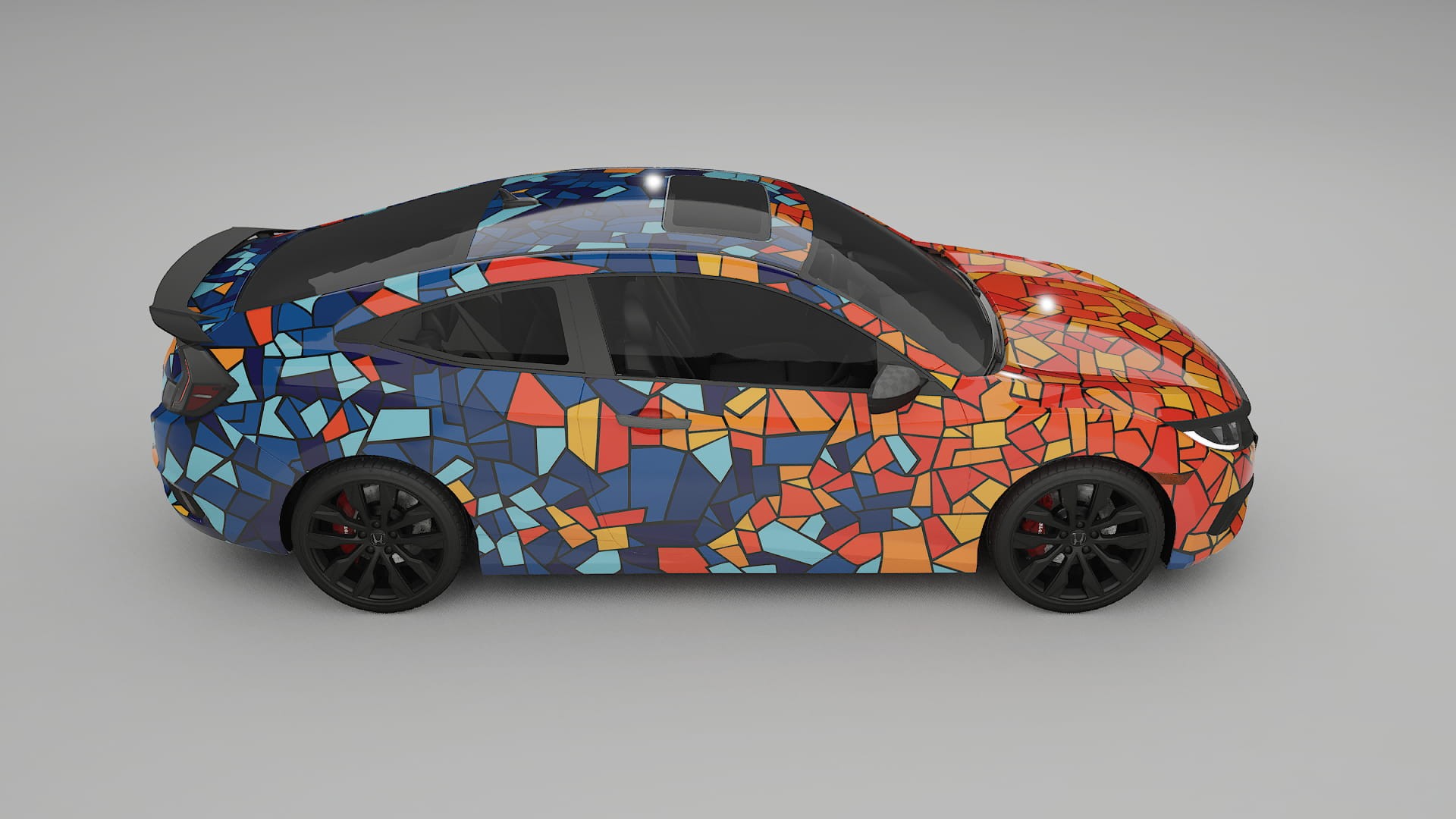 Honda Civic coupe prefacelift pre-LCI BARCELONA – Kit Wrap PPF Personalizat din Folie de Poliuretan Imprimabilă