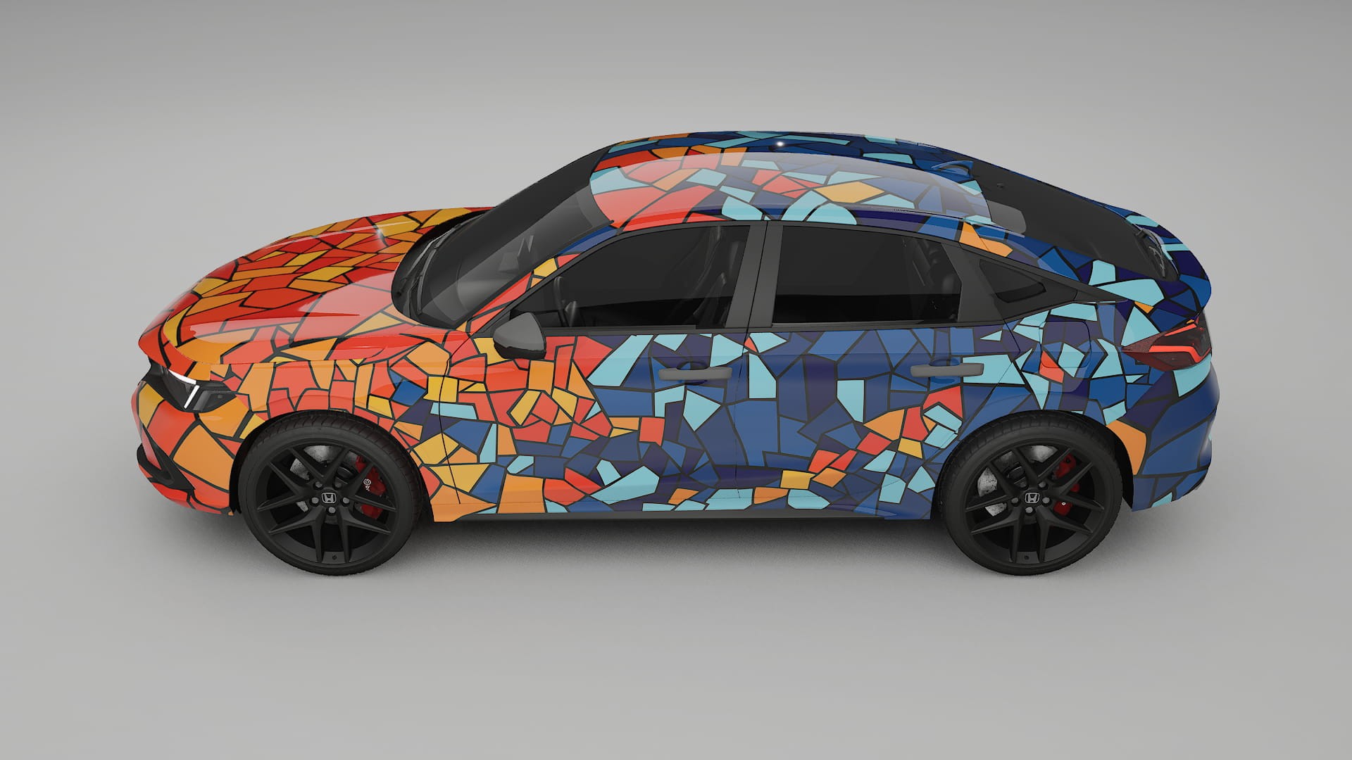 Honda Civic hatchback BARCELONA – Kit Wrap PPF Personalizat din Folie de Poliuretan Imprimabilă