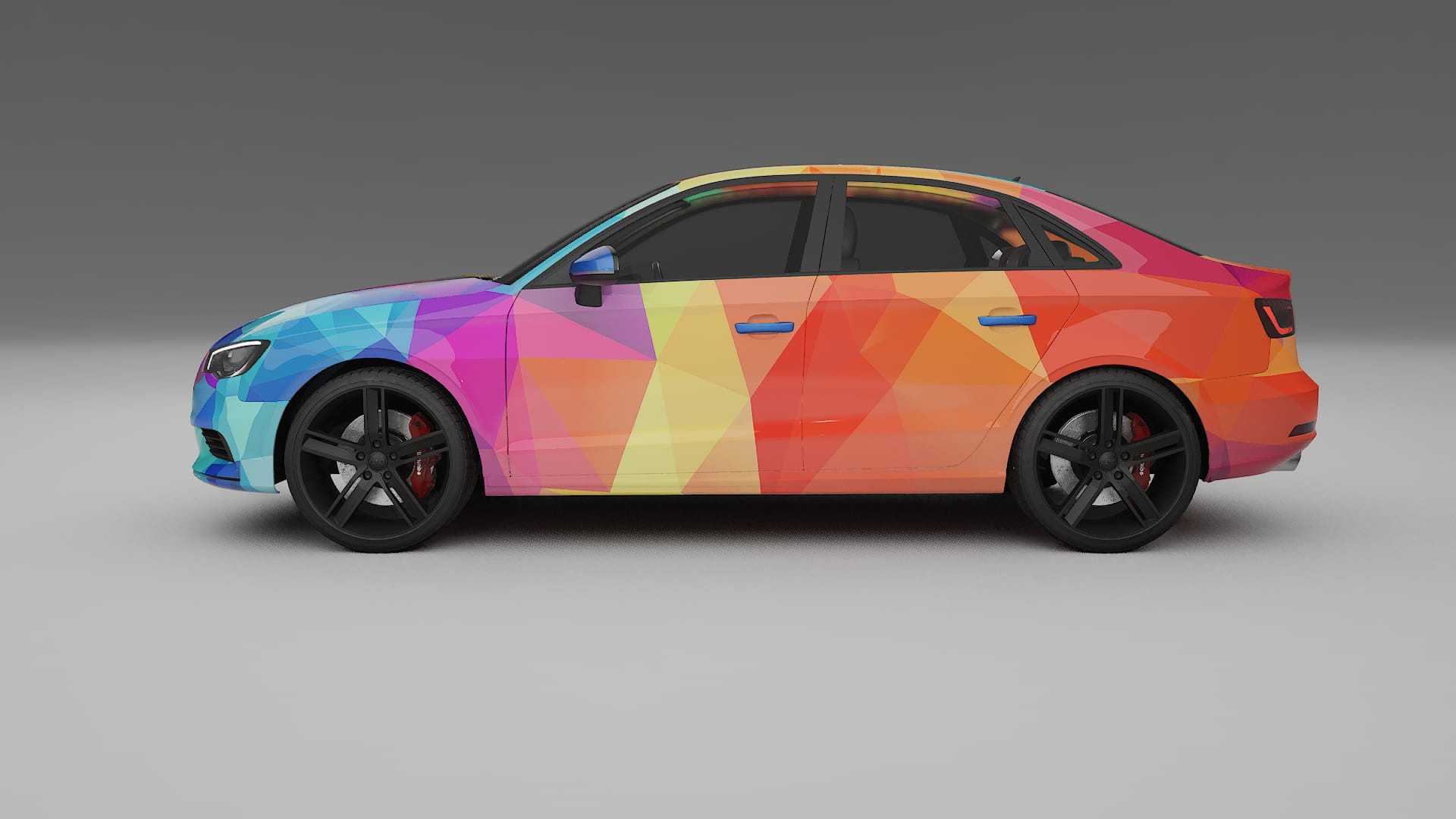 Audi A3 8V sedan prefacelift pre-LCI VECTOR VIBE – Kit Wrap PPF Personalizat din Folie de Poliuretan Imprimabilă