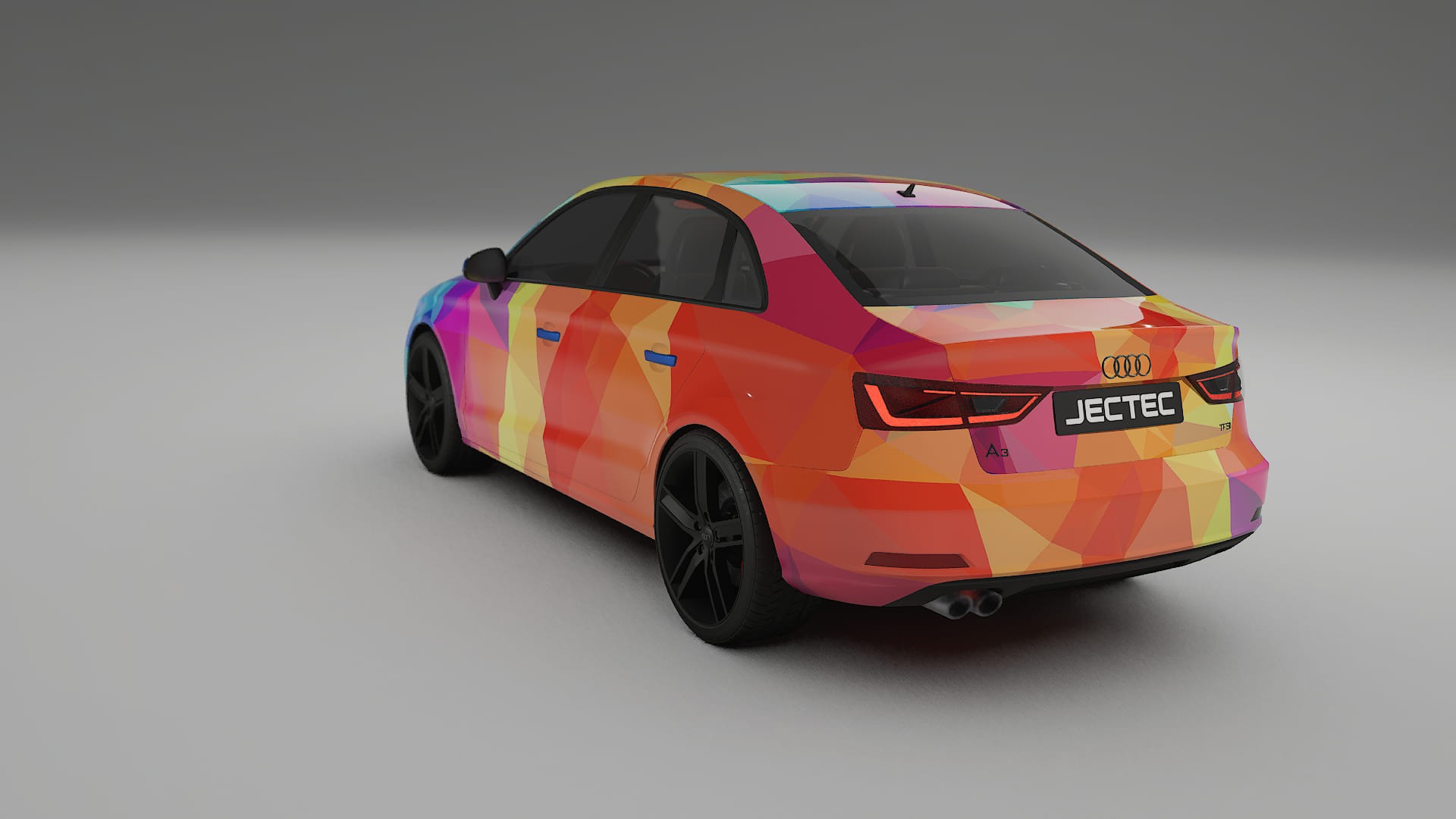 Audi A3 8V sedan prefacelift pre-LCI VECTOR VIBE – Kit Wrap PPF Personalizat din Folie de Poliuretan Imprimabilă