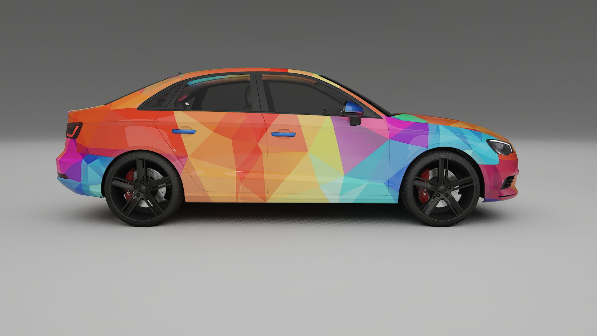Audi A3 8V sedan prefacelift pre-LCI VECTOR VIBE – Kit Wrap PPF Personalizat din Folie de Poliuretan Imprimabilă