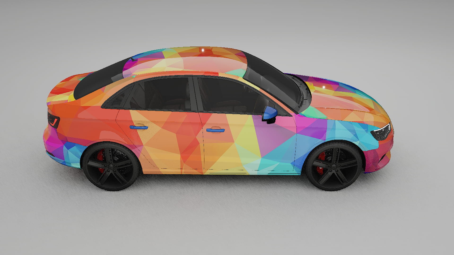 Audi A3 8V sedan prefacelift pre-LCI VECTOR VIBE – Kit Wrap PPF Personalizat din Folie de Poliuretan Imprimabilă