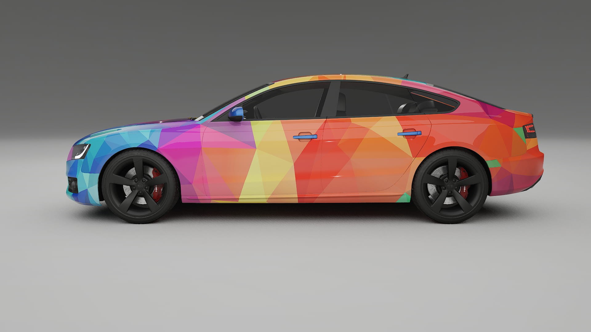 Audi A5 8T Sportback prefacelift pre-LCI VECTOR VIBE – Kit Wrap PPF Personalizat din Folie de Poliuretan Imprimabilă