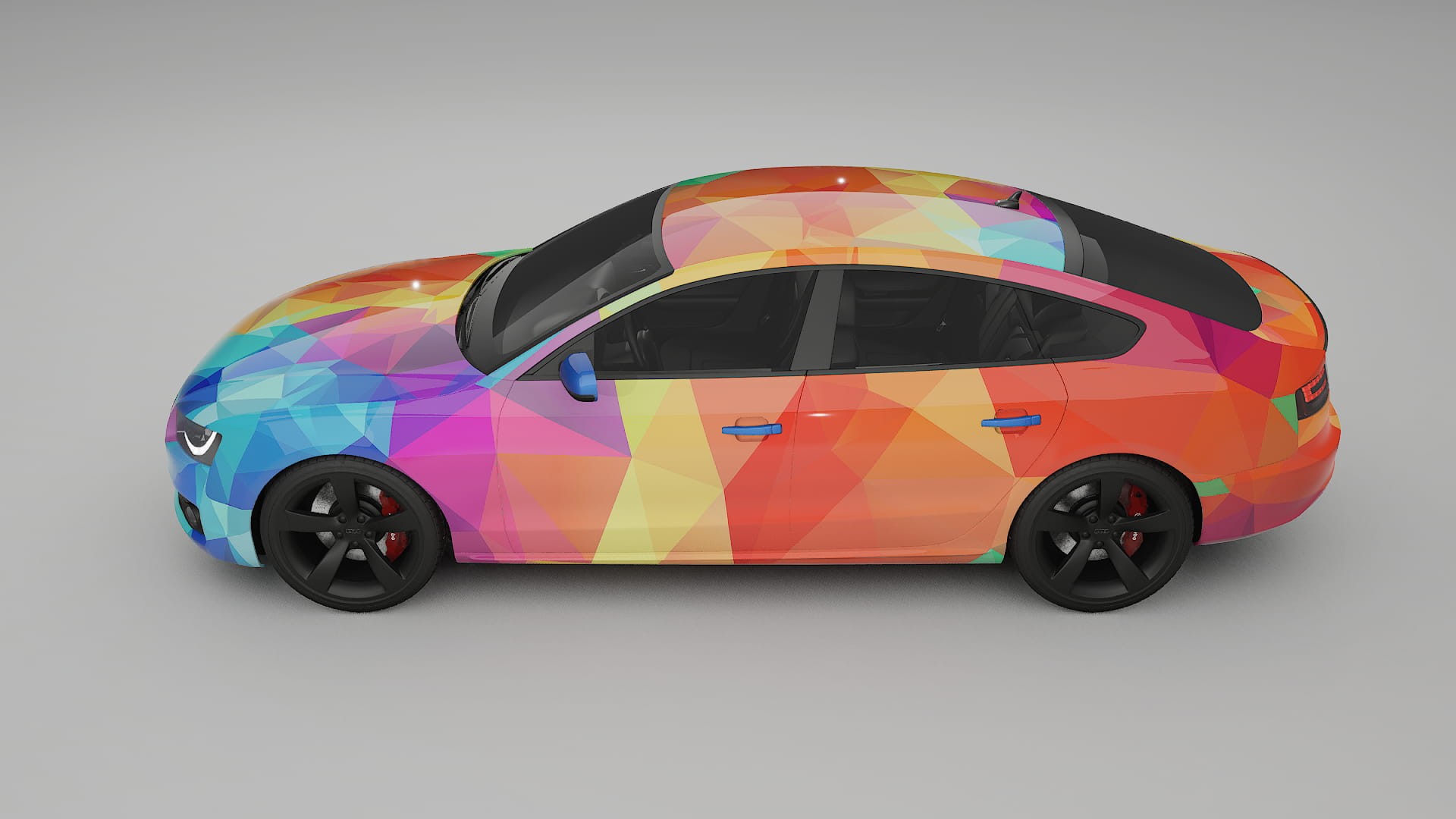 Audi A5 8T Sportback prefacelift pre-LCI VECTOR VIBE – Kit Wrap PPF Personalizat din Folie de Poliuretan Imprimabilă