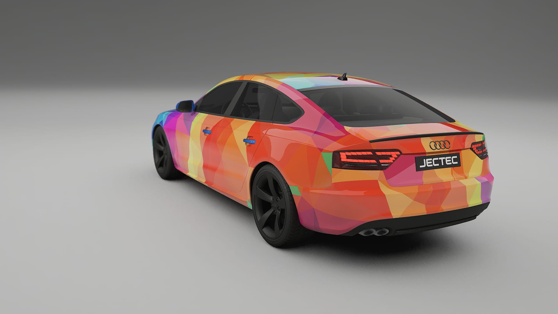 Audi A5 8T Sportback prefacelift pre-LCI VECTOR VIBE – Kit Wrap PPF Personalizat din Folie de Poliuretan Imprimabilă