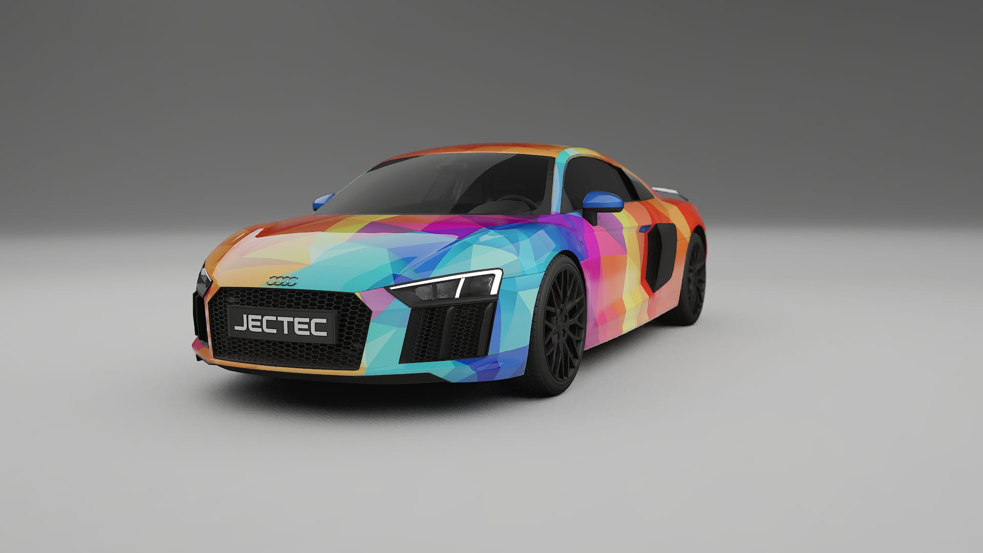 Audi R8 typ-4S prefacelift pre-LCI VECTOR VIBE – Kit Wrap PPF Personalizat din Folie de Poliuretan Imprimabilă