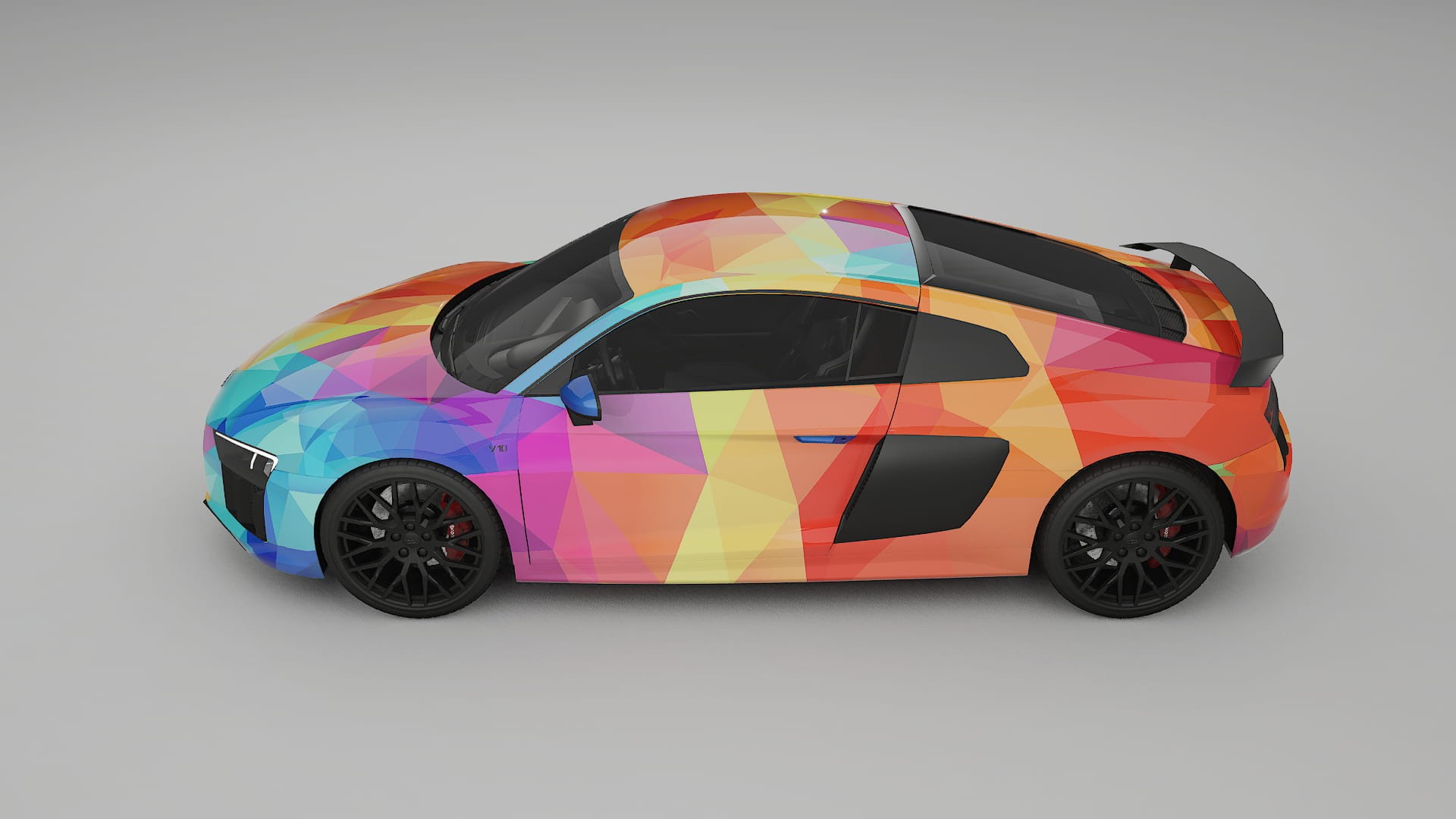 Audi R8 typ-4S prefacelift pre-LCI VECTOR VIBE – Kit Wrap PPF Personalizat din Folie de Poliuretan Imprimabilă