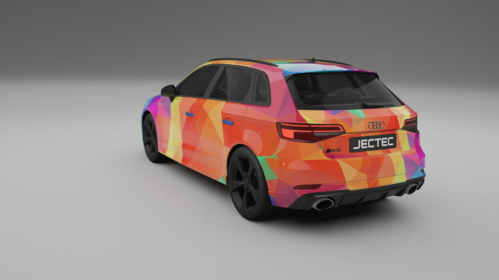 Audi RS3 Sportback 8V facelift LCI VECTOR VIBE – Kit Wrap PPF Personalizat din Folie de Poliuretan Imprimabilă