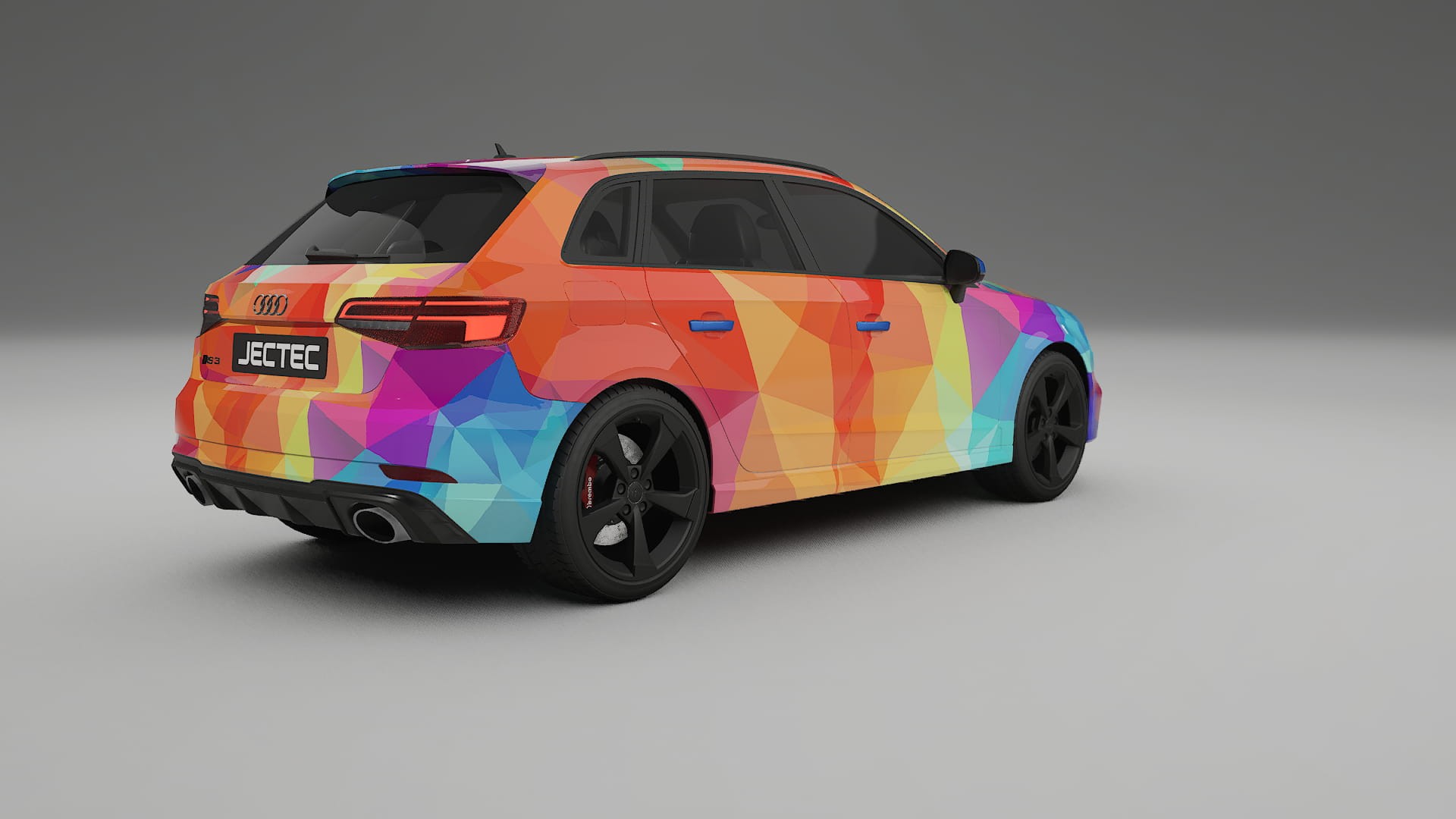 Audi RS3 Sportback 8V facelift LCI VECTOR VIBE – Kit Wrap PPF Personalizat din Folie de Poliuretan Imprimabilă