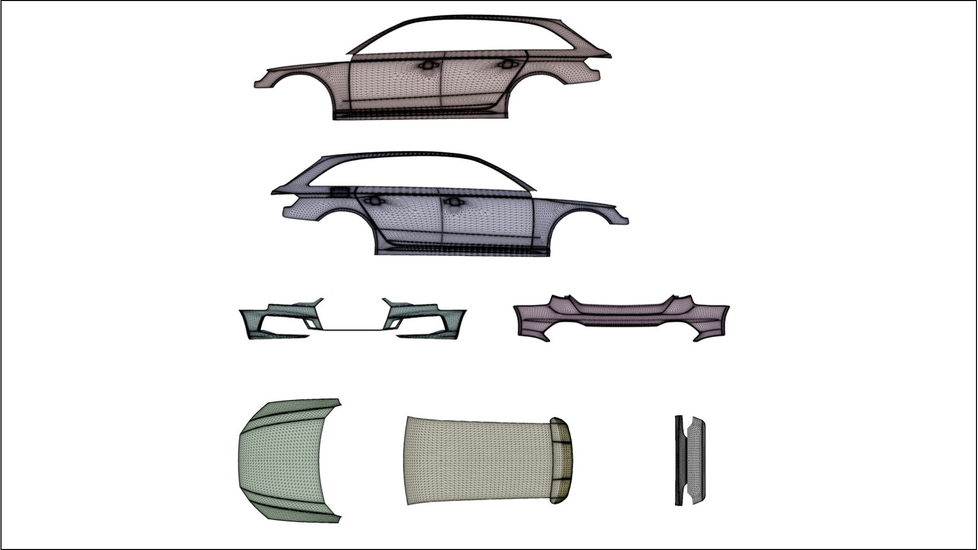 Audi RS4 Avant B9 prefacelift pre-LCI VECTOR VIBE – Kit Wrap PPF Personalizat din Folie de Poliuretan Imprimabilă