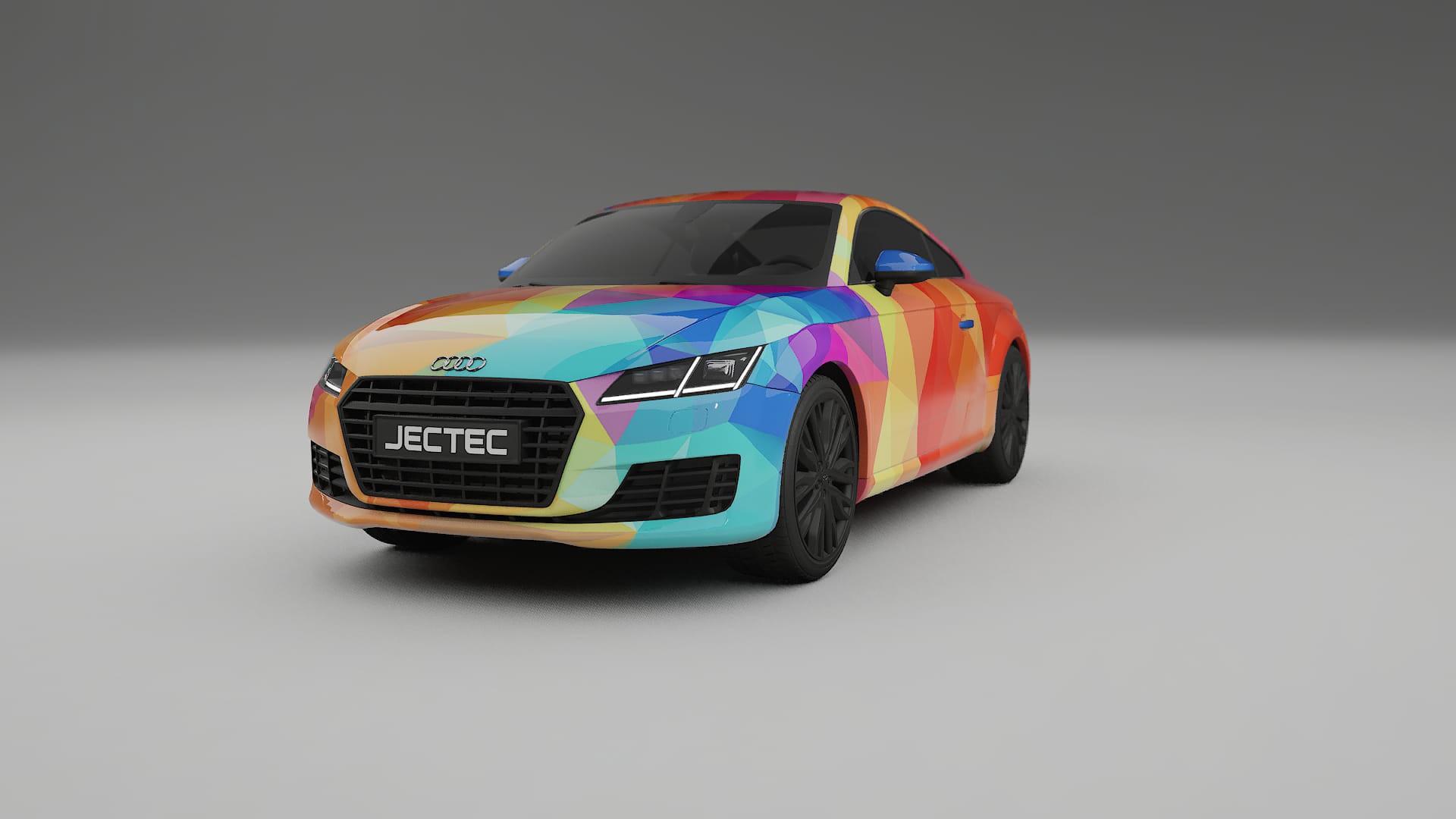 Audi TT Coupe 8S prefacelift pre-LCI VECTOR VIBE – Kit Wrap PPF Personalizat din Folie de Poliuretan Imprimabilă