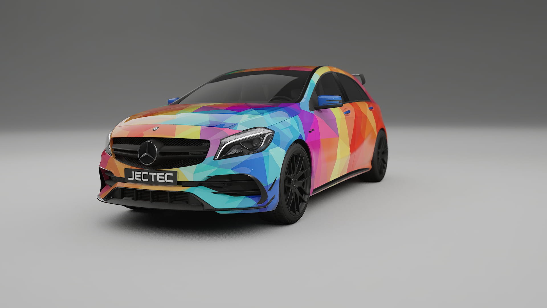 Mercedes A45 AMG W176 VECTOR VIBE – Kit Wrap PPF Personalizat din Folie de Poliuretan Imprimabilă