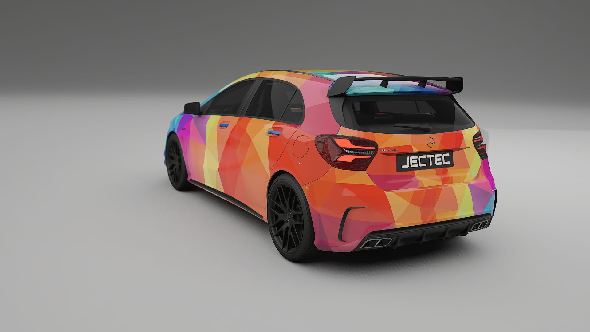 Mercedes A45 AMG W176 VECTOR VIBE – Kit Wrap PPF Personalizat din Folie de Poliuretan Imprimabilă