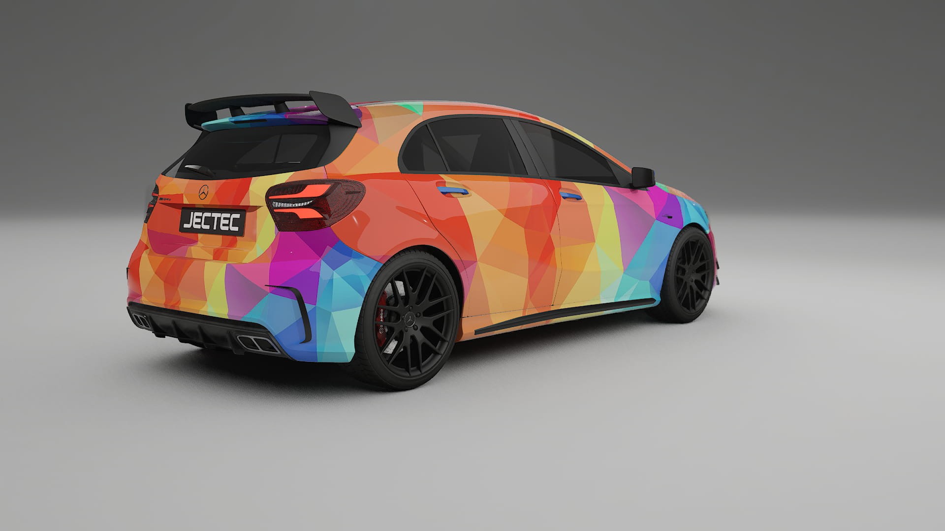 Mercedes A45 AMG W176 VECTOR VIBE – Kit Wrap PPF Personalizat din Folie de Poliuretan Imprimabilă