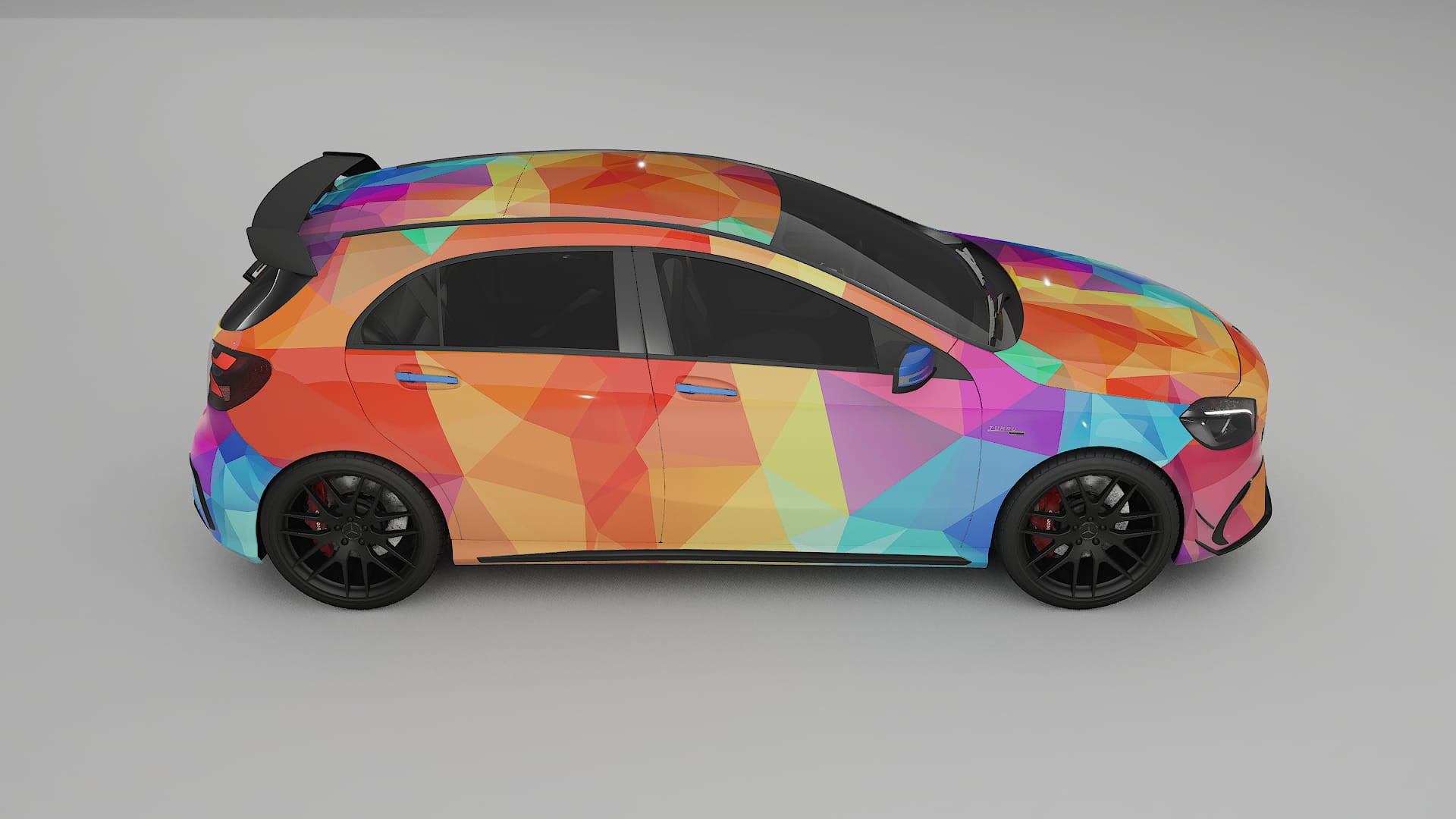 Mercedes A45 AMG W176 VECTOR VIBE – Kit Wrap PPF Personalizat din Folie de Poliuretan Imprimabilă