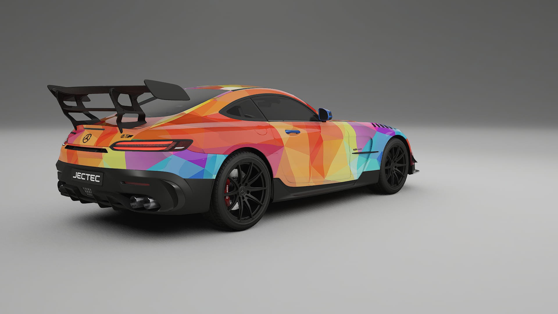 Mercedes AMG GT Black Series C192 Coupe VECTOR VIBE – Kit Wrap PPF Personalizat din Folie de Poliuretan Imprimabilă