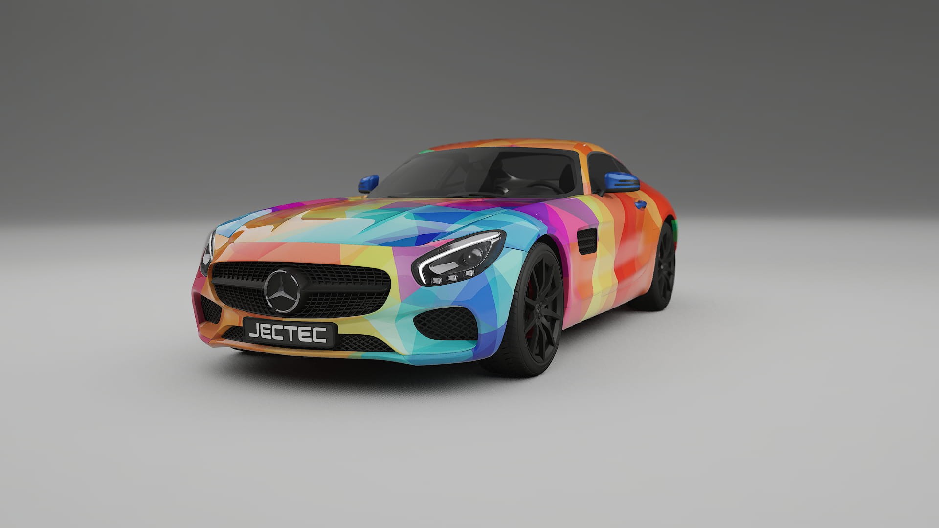 Mercedes AMG GT C190 Coupe VECTOR VIBE – Kit Wrap PPF Personalizat din Folie de Poliuretan Imprimabilă