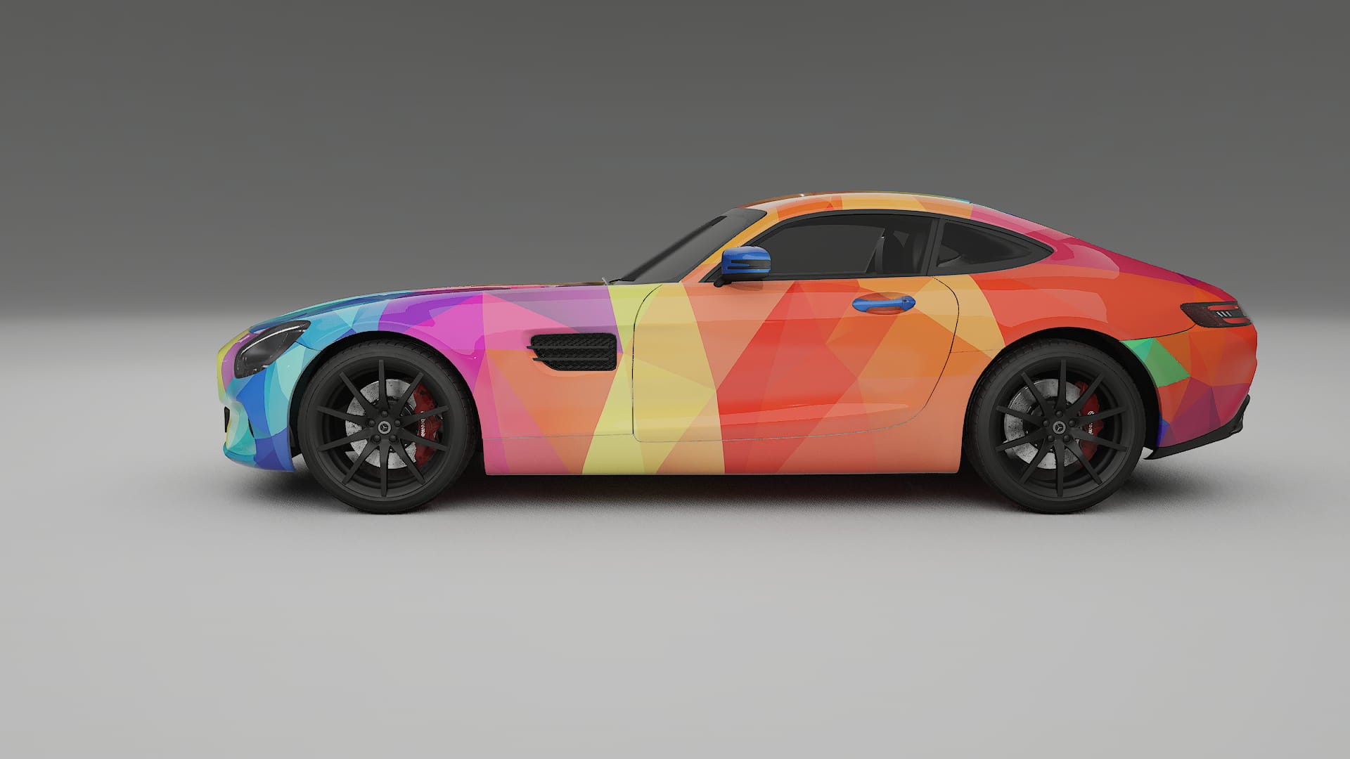 Mercedes AMG GT C190 Coupe VECTOR VIBE – Kit Wrap PPF Personalizat din Folie de Poliuretan Imprimabilă