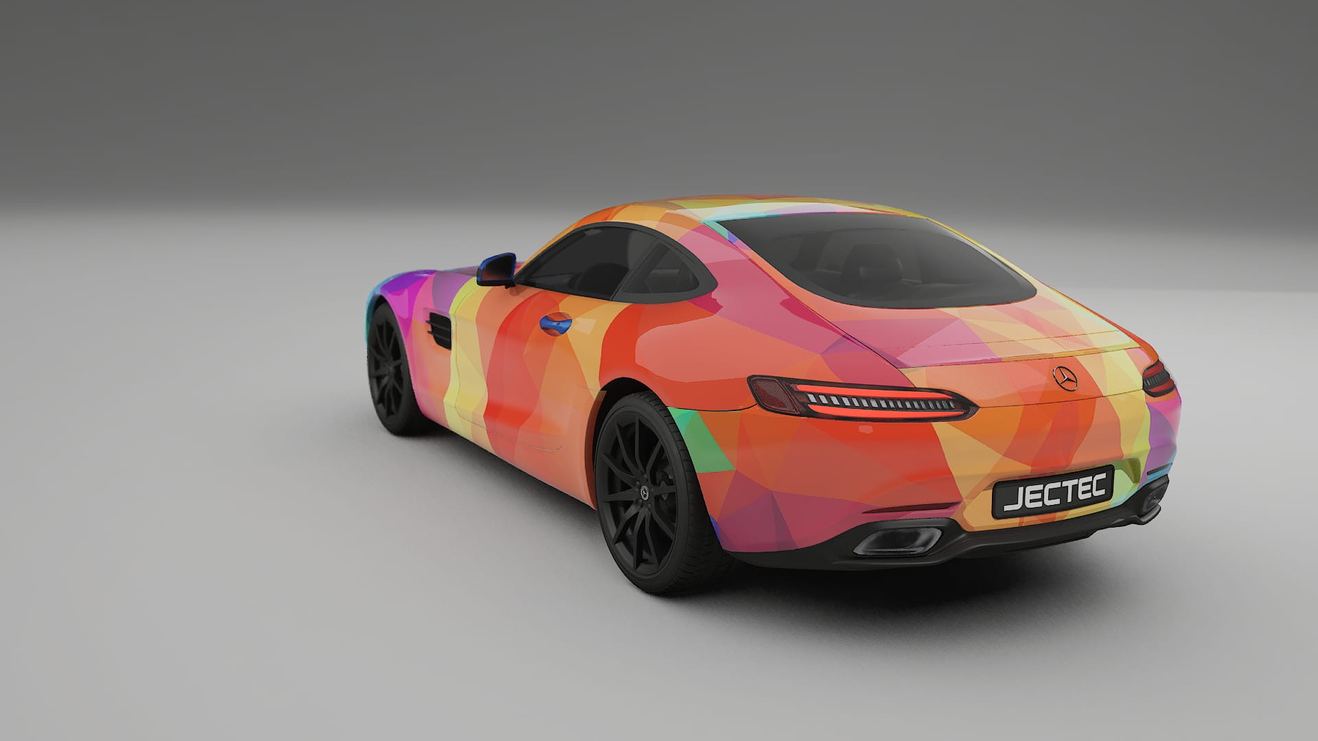 Mercedes AMG GT C190 Coupe VECTOR VIBE – Kit Wrap PPF Personalizat din Folie de Poliuretan Imprimabilă