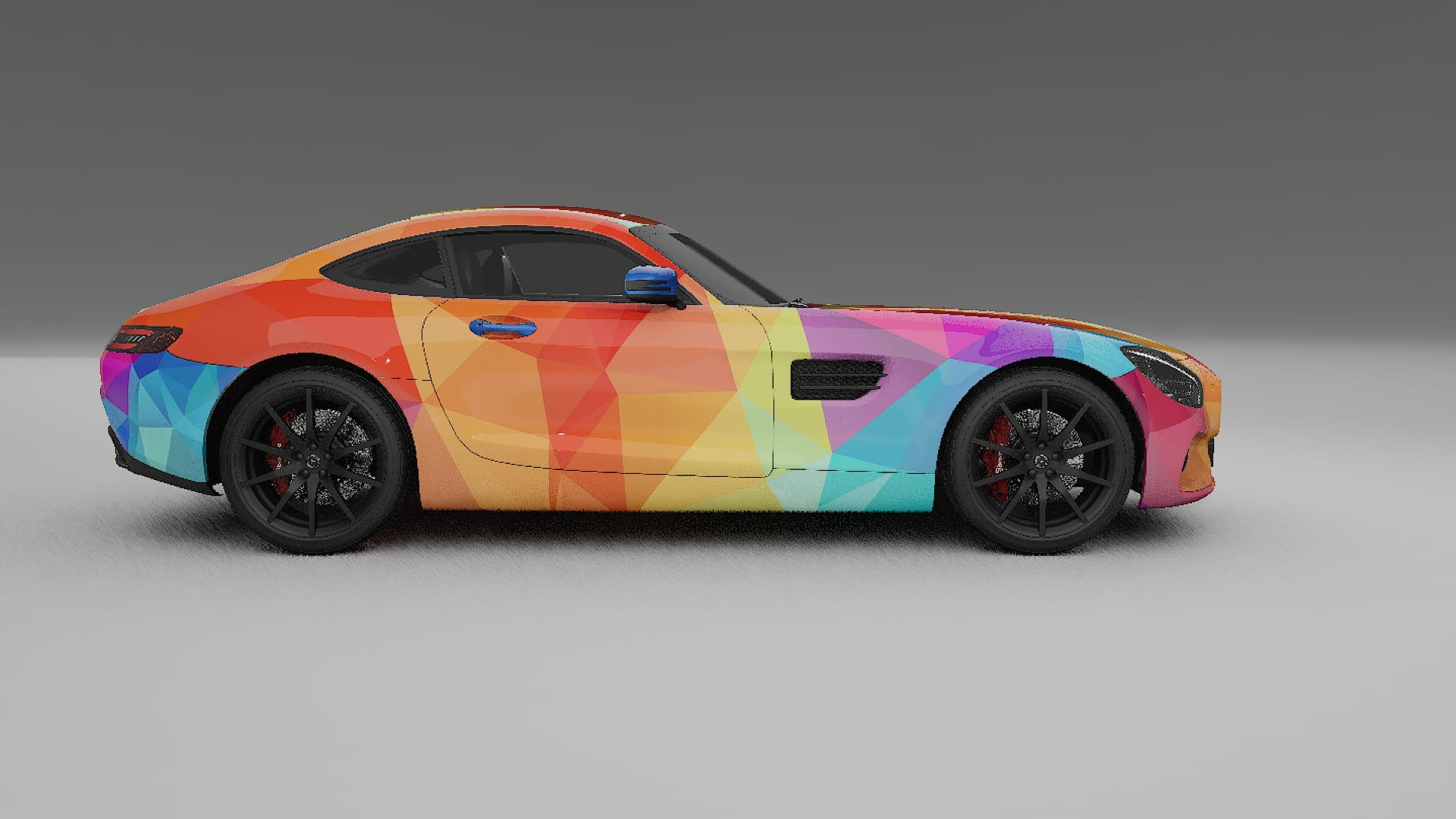 Mercedes AMG GT C190 Coupe VECTOR VIBE – Kit Wrap PPF Personalizat din Folie de Poliuretan Imprimabilă