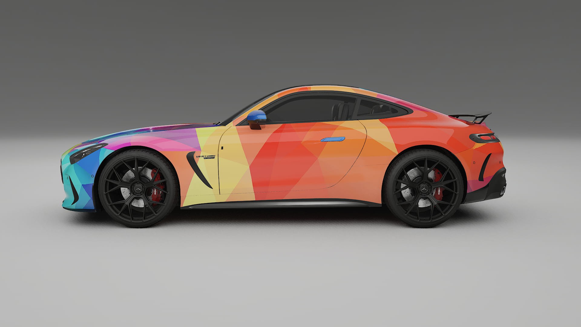 Mercedes AMG GT Coupe C192 VECTOR VIBE – Kit Wrap PPF Personalizat din Folie de Poliuretan Imprimabilă