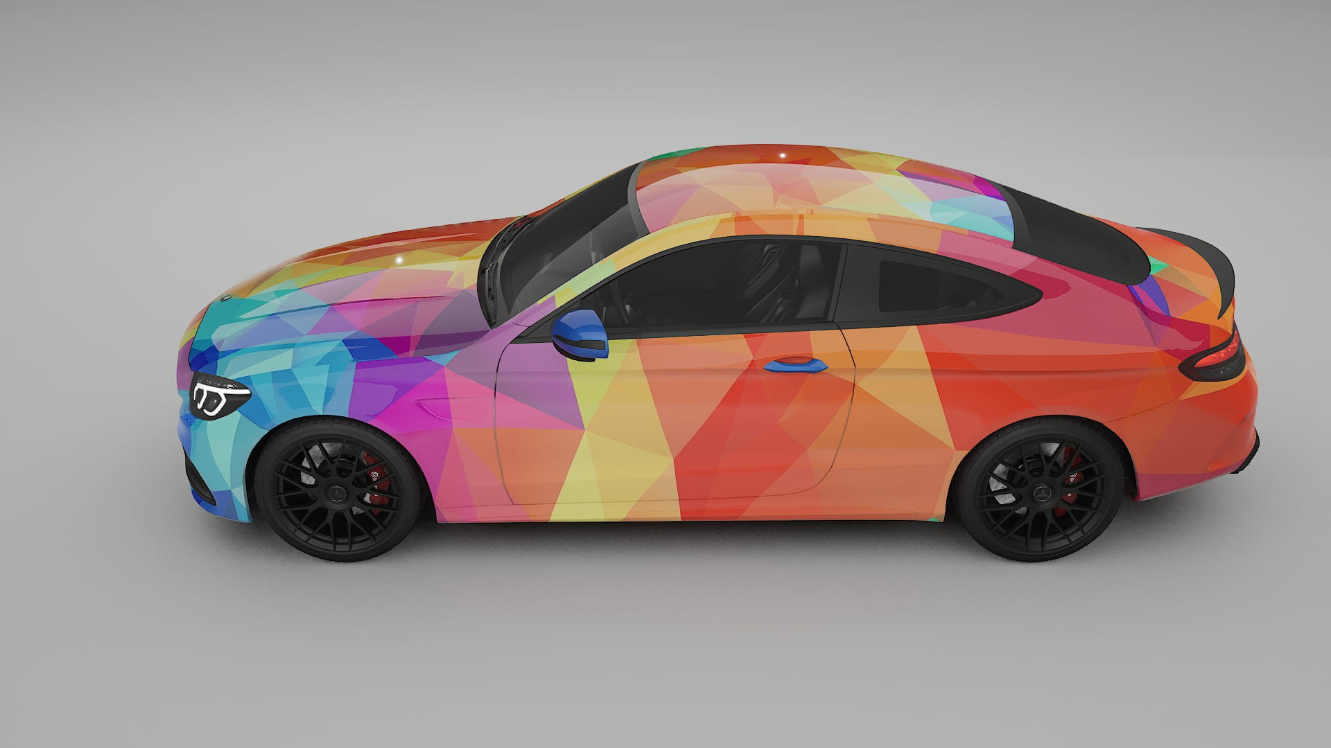 Mercedes C63 AMG W205 Coupe VECTOR VIBE – Kit Wrap PPF Personalizat din Folie de Poliuretan Imprimabilă